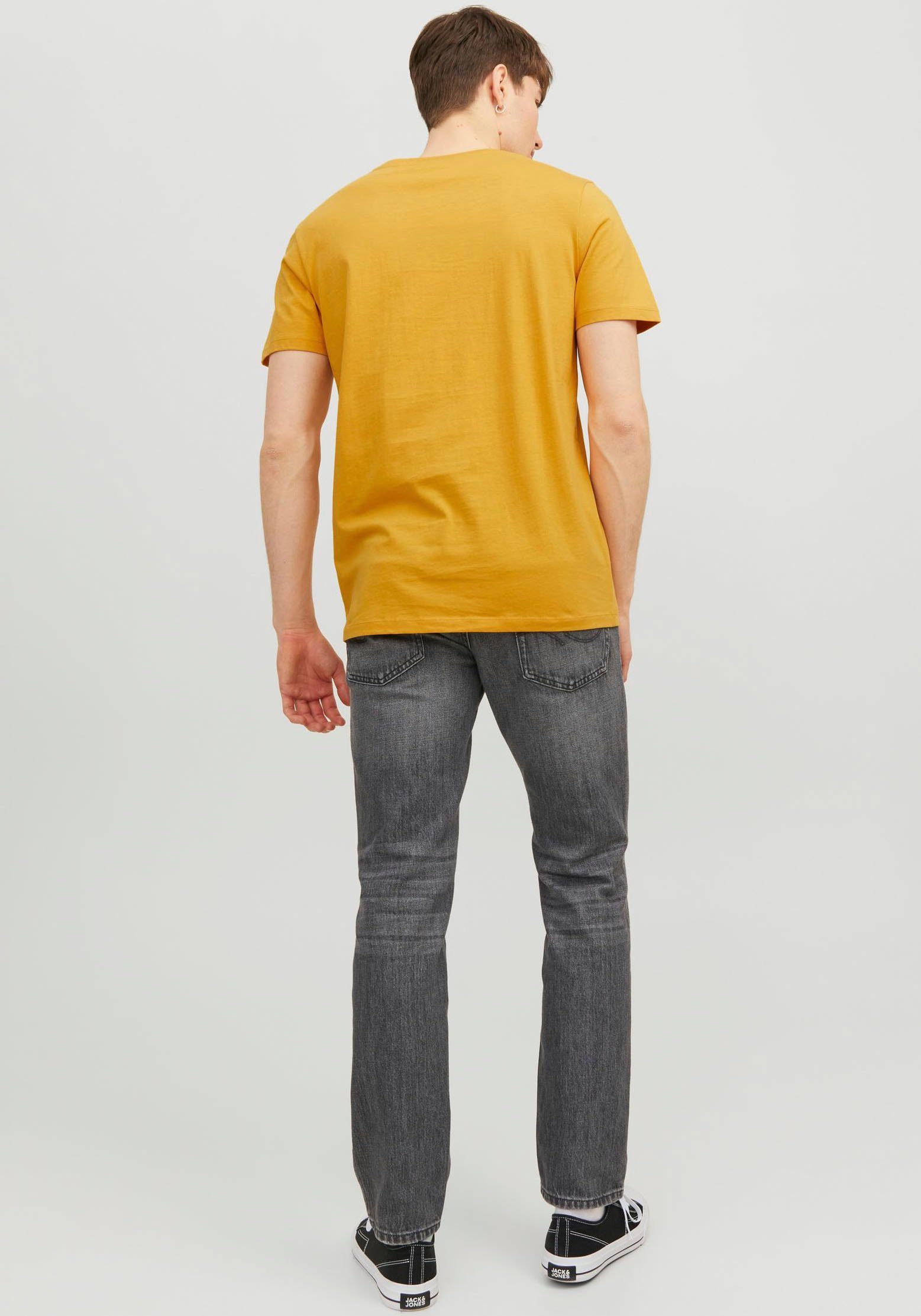 Jones O-NECK SN Rundhalsshirt AW23 TEE Honey & JJELOGO COL Jack 2 SS Gold