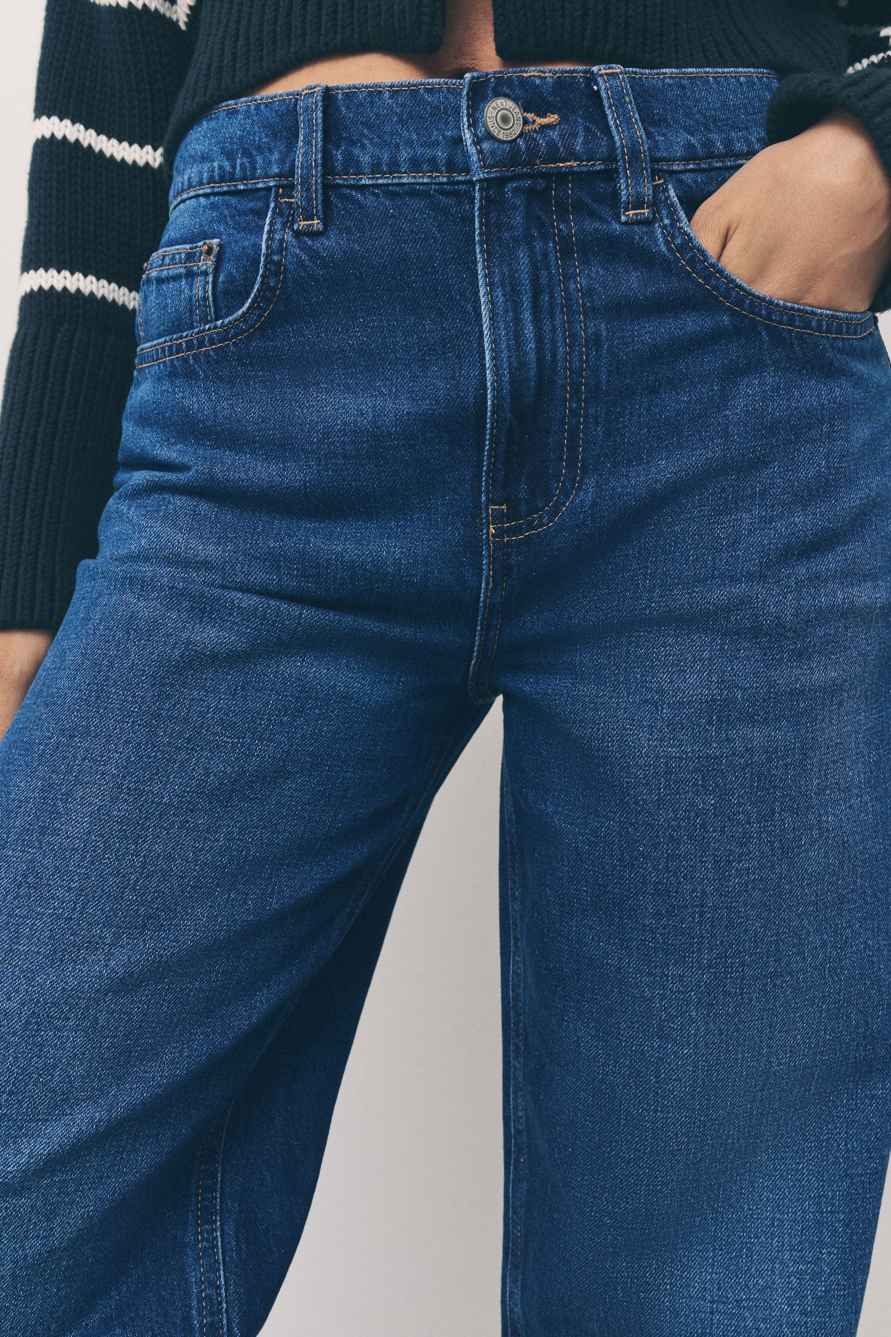 Next Weite Jeans Jeans mit Barrel-Leg aus 100 % Baumwolle (1-tlg)