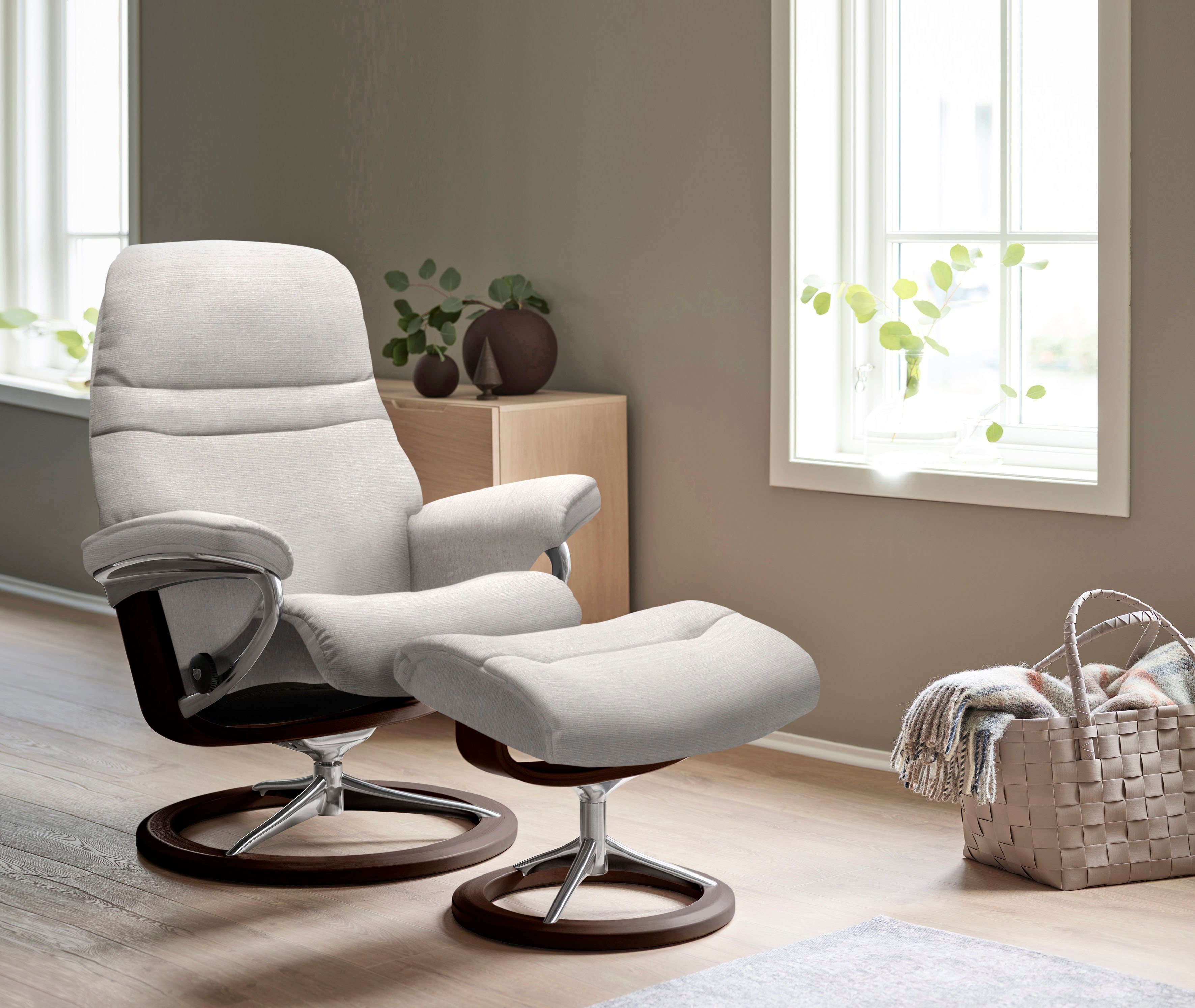 Braun Größe Sunrise, Stressless® Relaxsessel M, Base, mit Gestell Signature