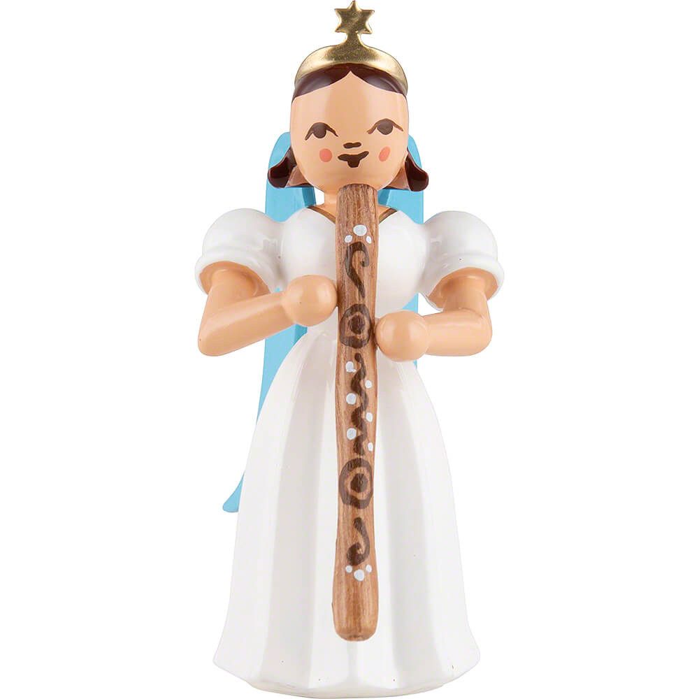 Blank Kunstgewerbe Dekofigur Faltenlangrockengel mit Didgeridoo, farbig (6,6cm) von Blank Kunsthan