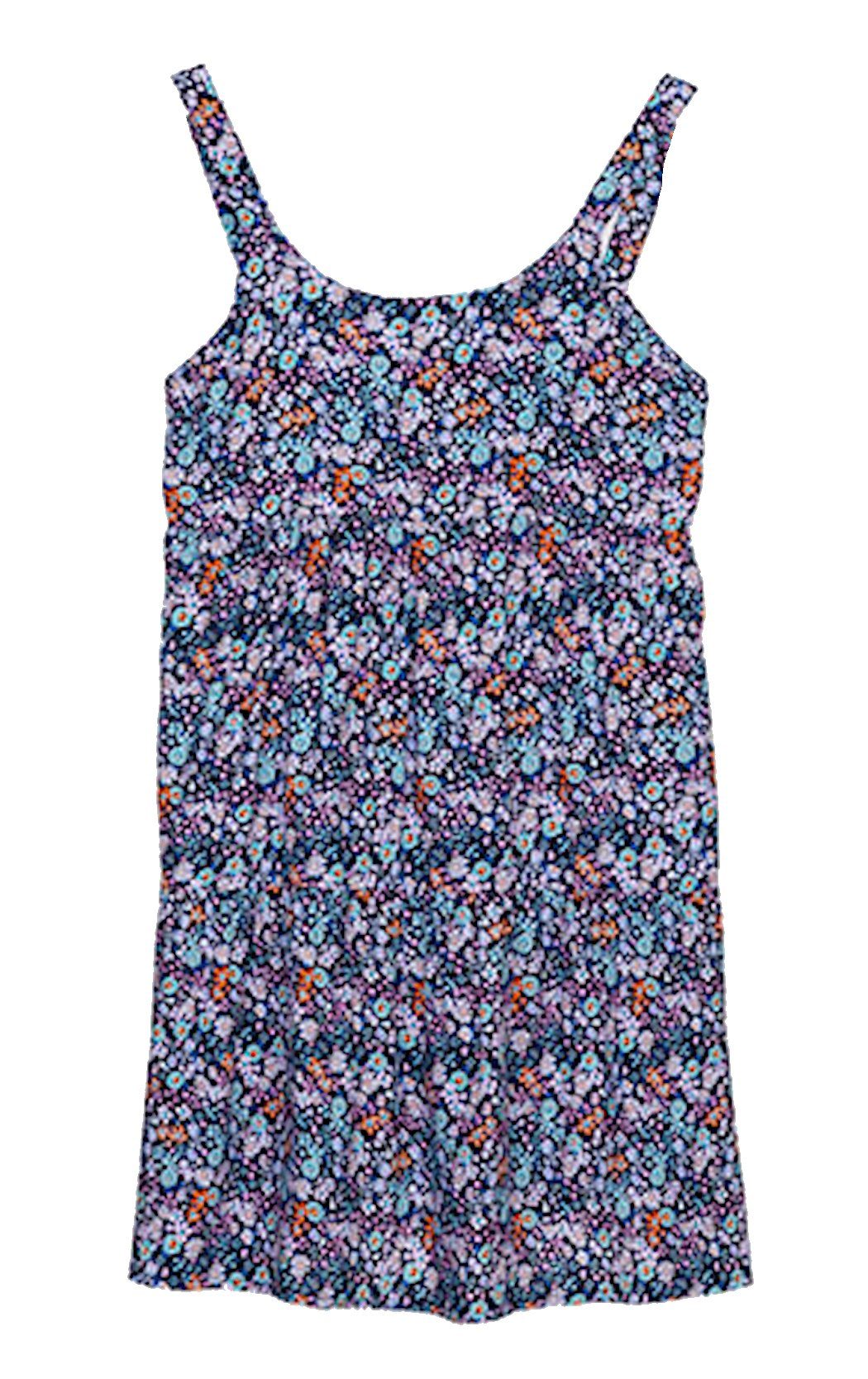 LOSAN A-Linien-Kleid Losan Mädchen Sommerkleid Trägerkleid Blumendruck azul muestra (1-tlg)