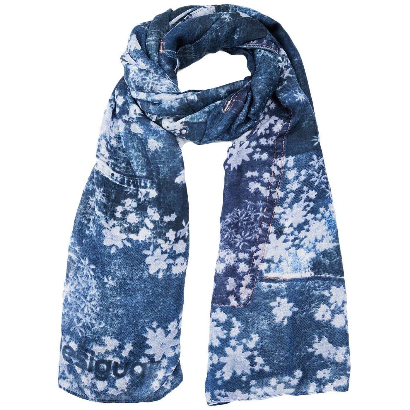 Desigual Halstuch Damen Halstuch Tuch Schal Fou Denim Rectangle 23WAWA12/50 günstig online kaufen