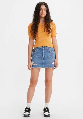 Levi's® Jeansrock ICON SKIRT mit Used-Effekten und ausgefransten Kanten