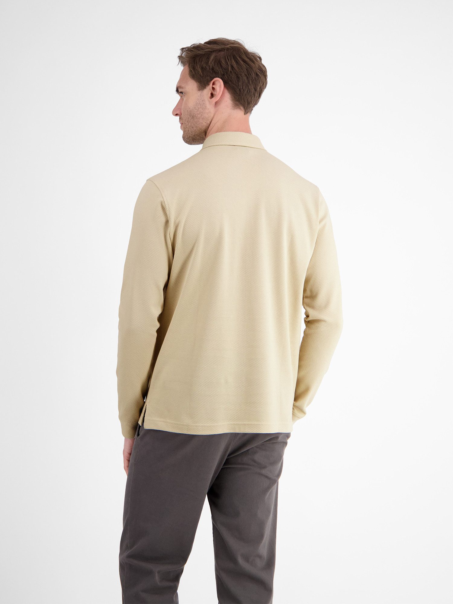 LERROS Langarm-Poloshirt LERROS Herren-Langarmpolo in Waffeloptik günstig online kaufen