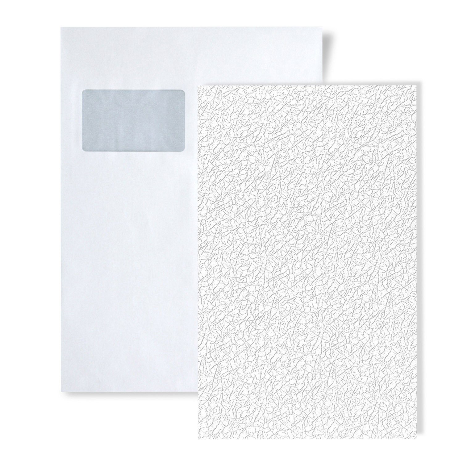 Edem Strukturtapete Tapeten MUSTER S-80306BR70 XXL Formstabile Vliestapete überstreichbar, matt, Strukturmuster, Spachtel-Optik, (1 Musterblatt, ca. A5-A4), weiß