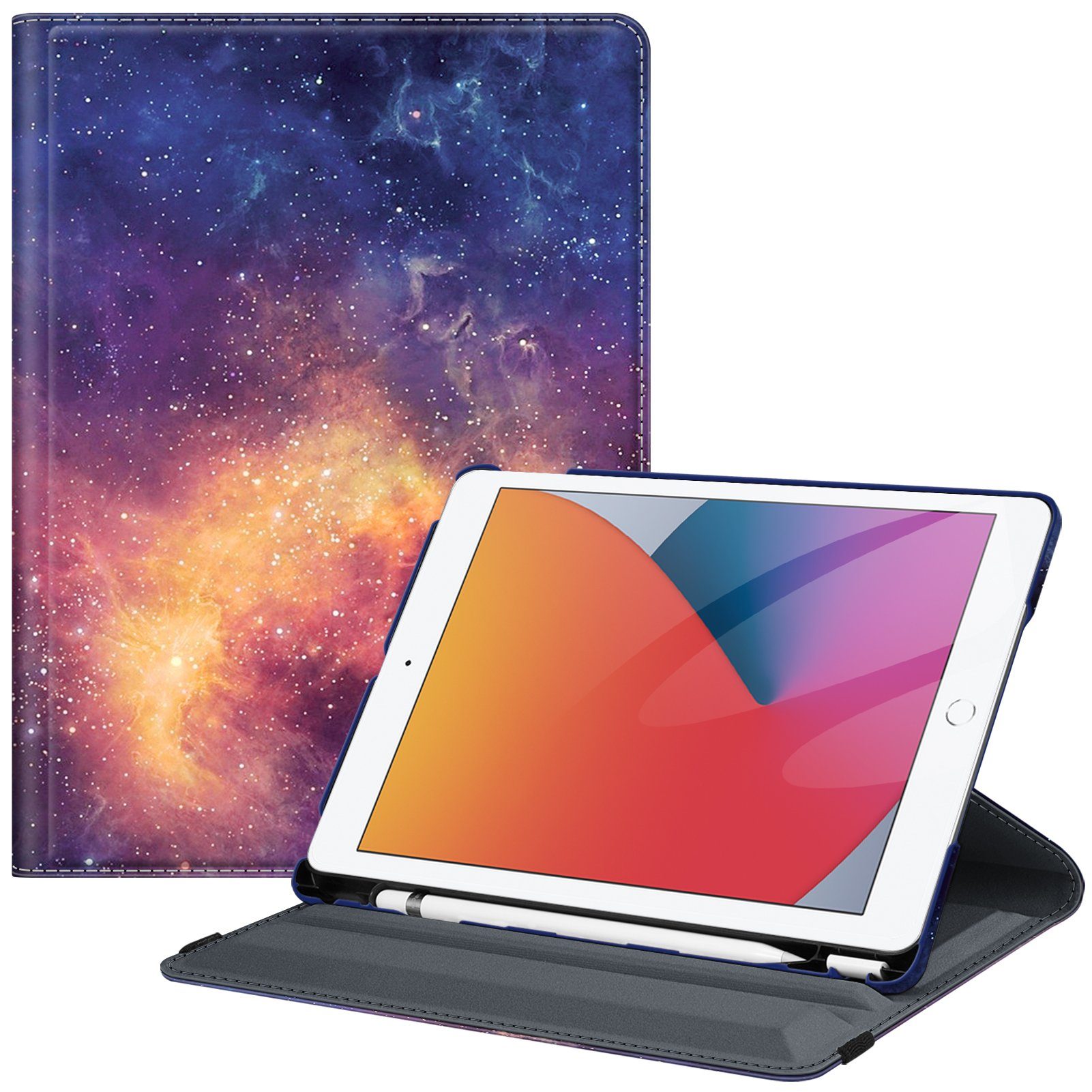 Fintie Tablet-Hülle für iPad 10.2 Zoll 9.Generation /8. Gen /7. Gen(Modell 2021/2020/2019), mit Pencil Halter - 360 Grad Rotierend Stand Case mit Auto Schlaf/Wach