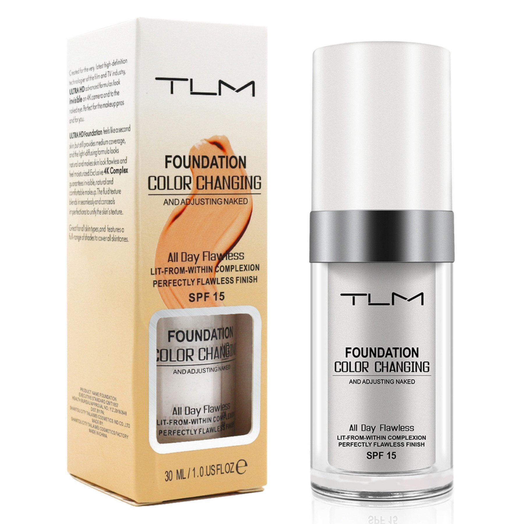 P-Beauty Cosmetic Accessories Foundation Concealer Abdeckung Cover Flüssige Grundierung SPF 15, 1-tlg., Mit Lichtschutzfaktor