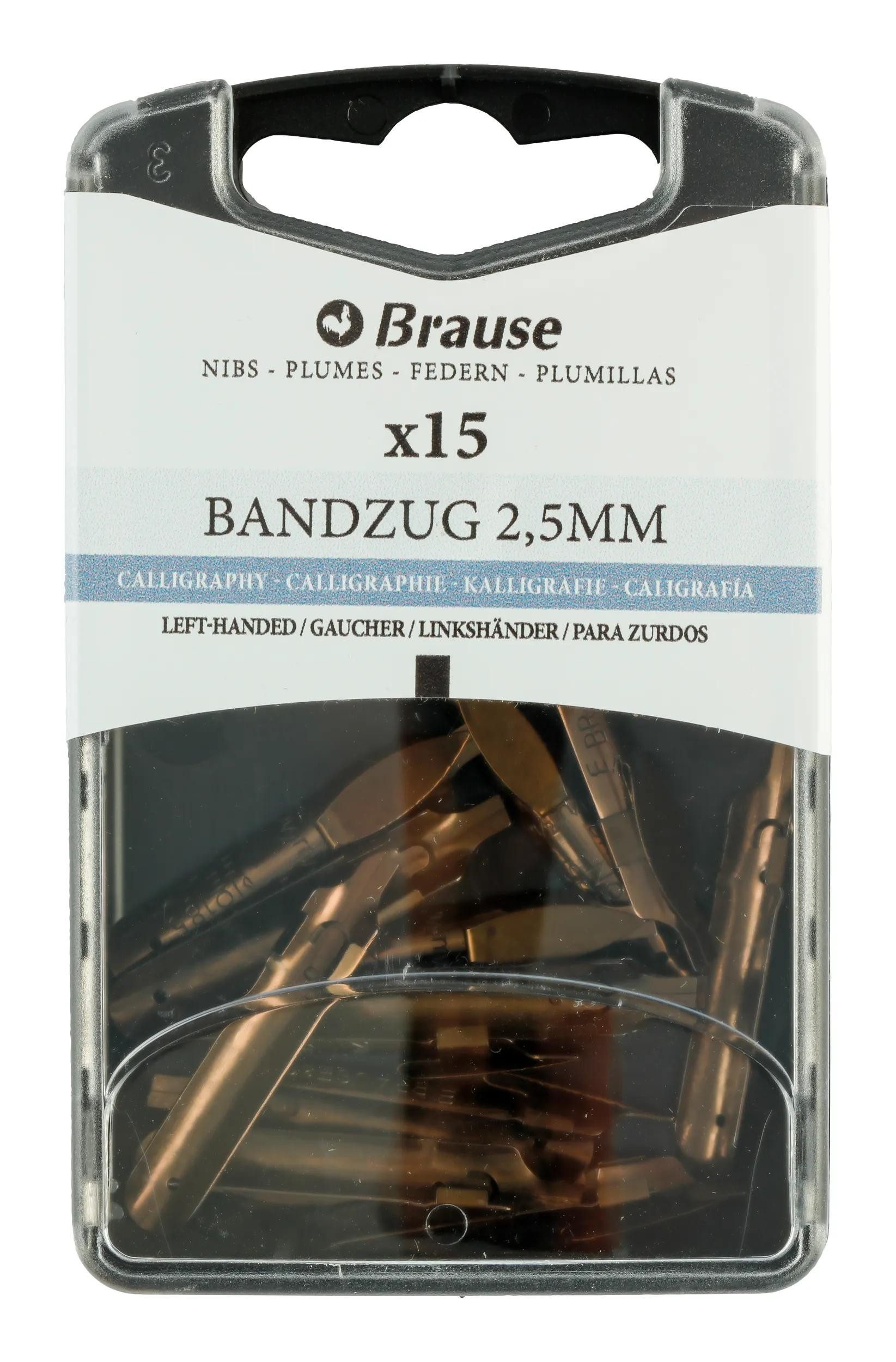 Kalligraphie-Stift Schachtel mit 15 Bandzugfedern für Linkshänder 158525B