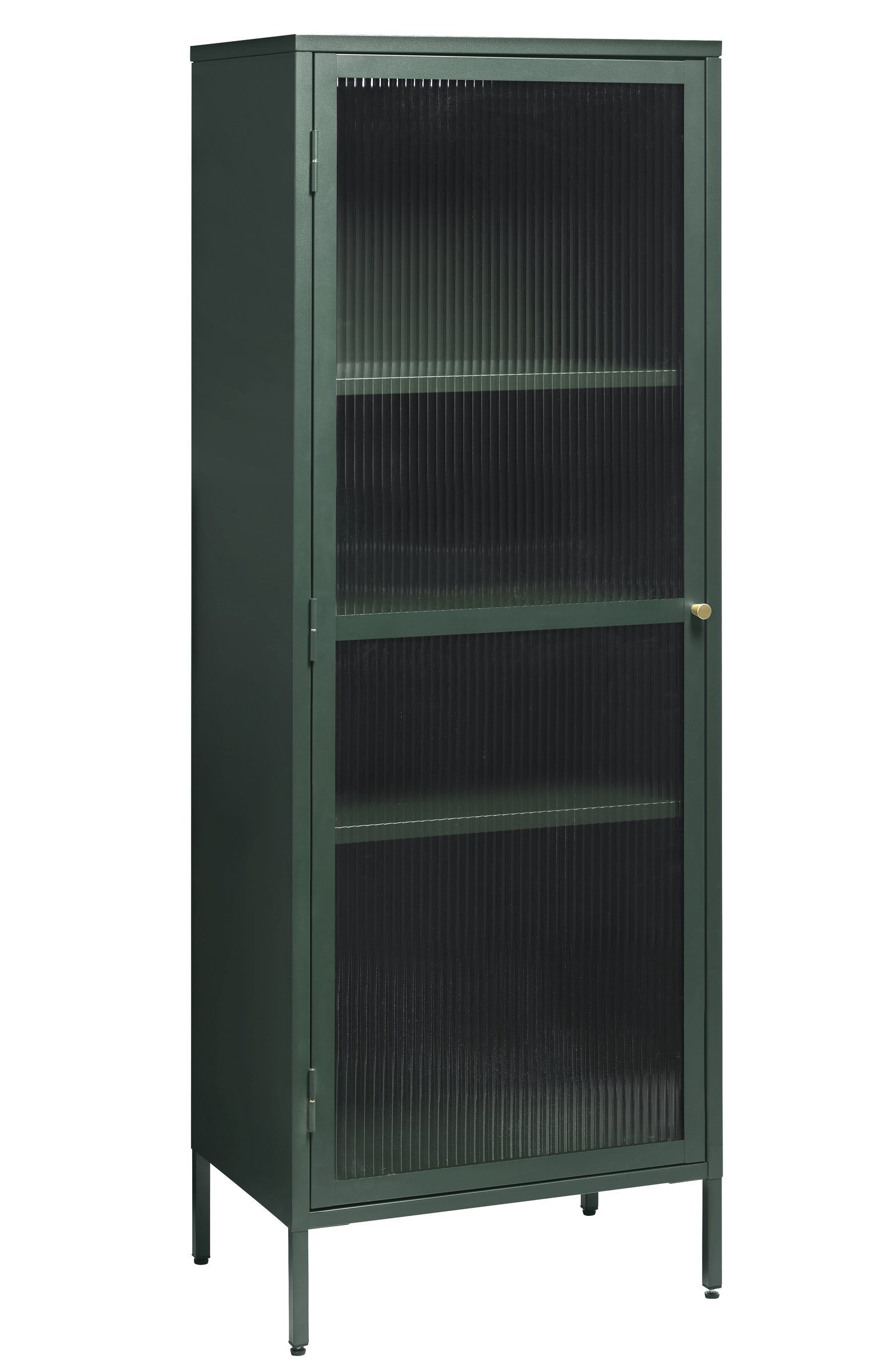 möbelando grün Vitrine BRONCO in cm) 58x160x40 (B/H/T: aus Metall