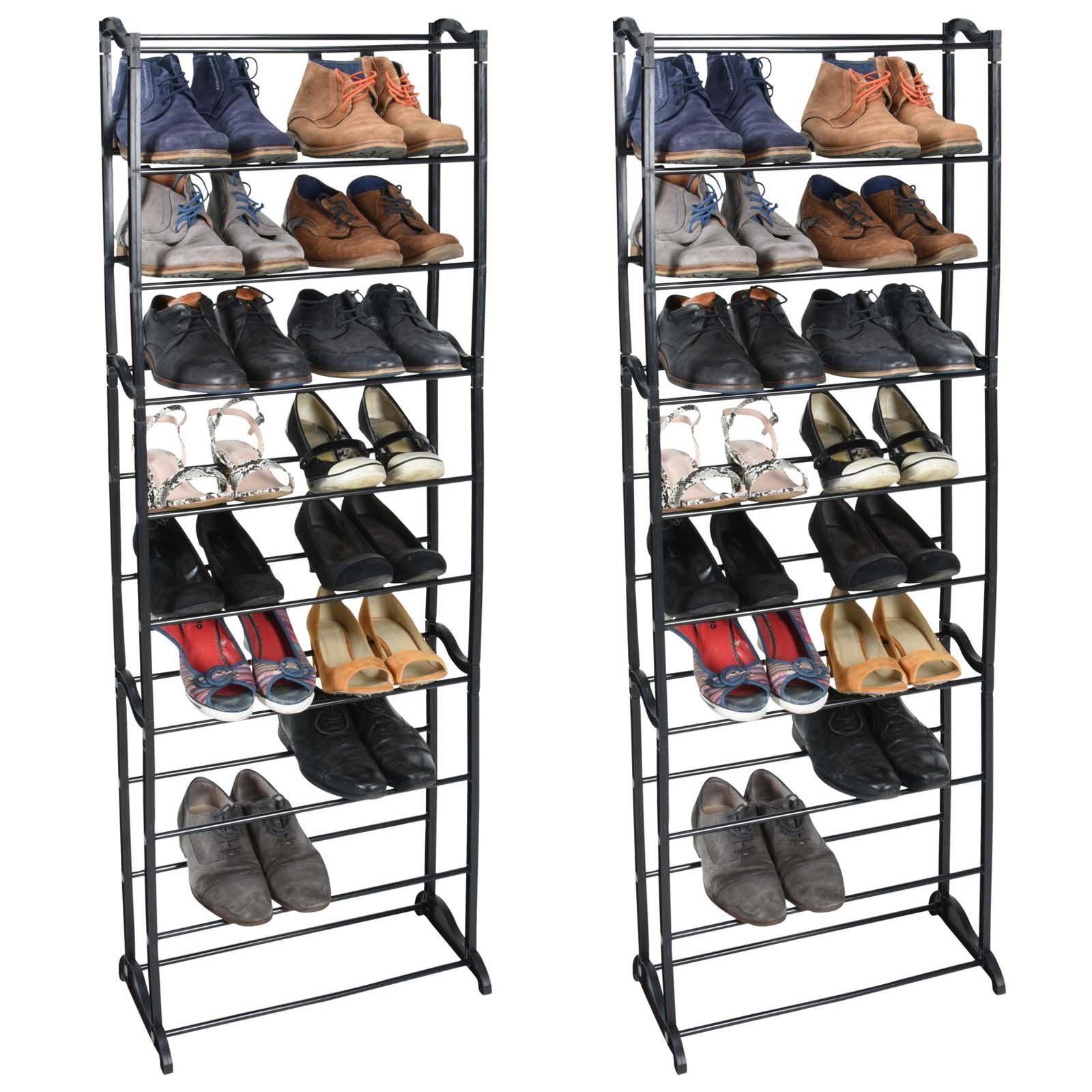 Schuhregal Schuhablage Schuhschrank Steckregal Schuhständer Schwarz