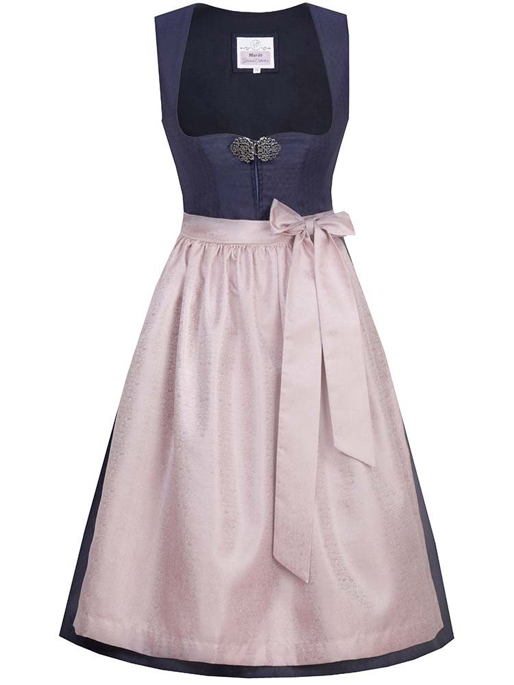 MarJo Dirndl Dirndl Codi 65cm Länge nachtblau mauve