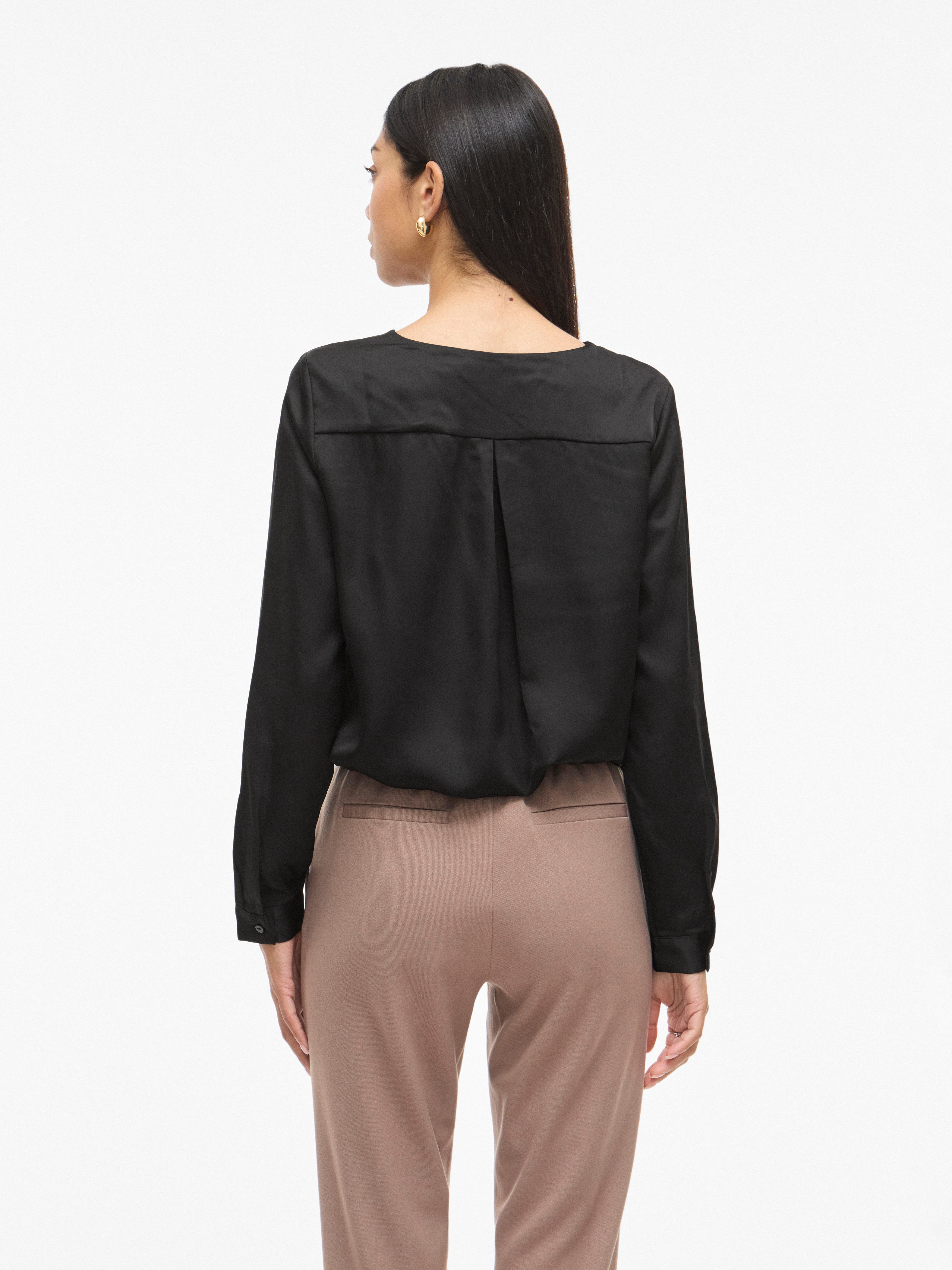 Vila Hemdbluse VIELLETTE V-NECK L/S SATIN SHIRT - NOOS günstig online kaufen