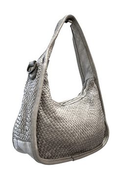 BZNA Umhängetasche Sanna XS Designer Damen Handtasche Shopper, Geflochtenes Leder