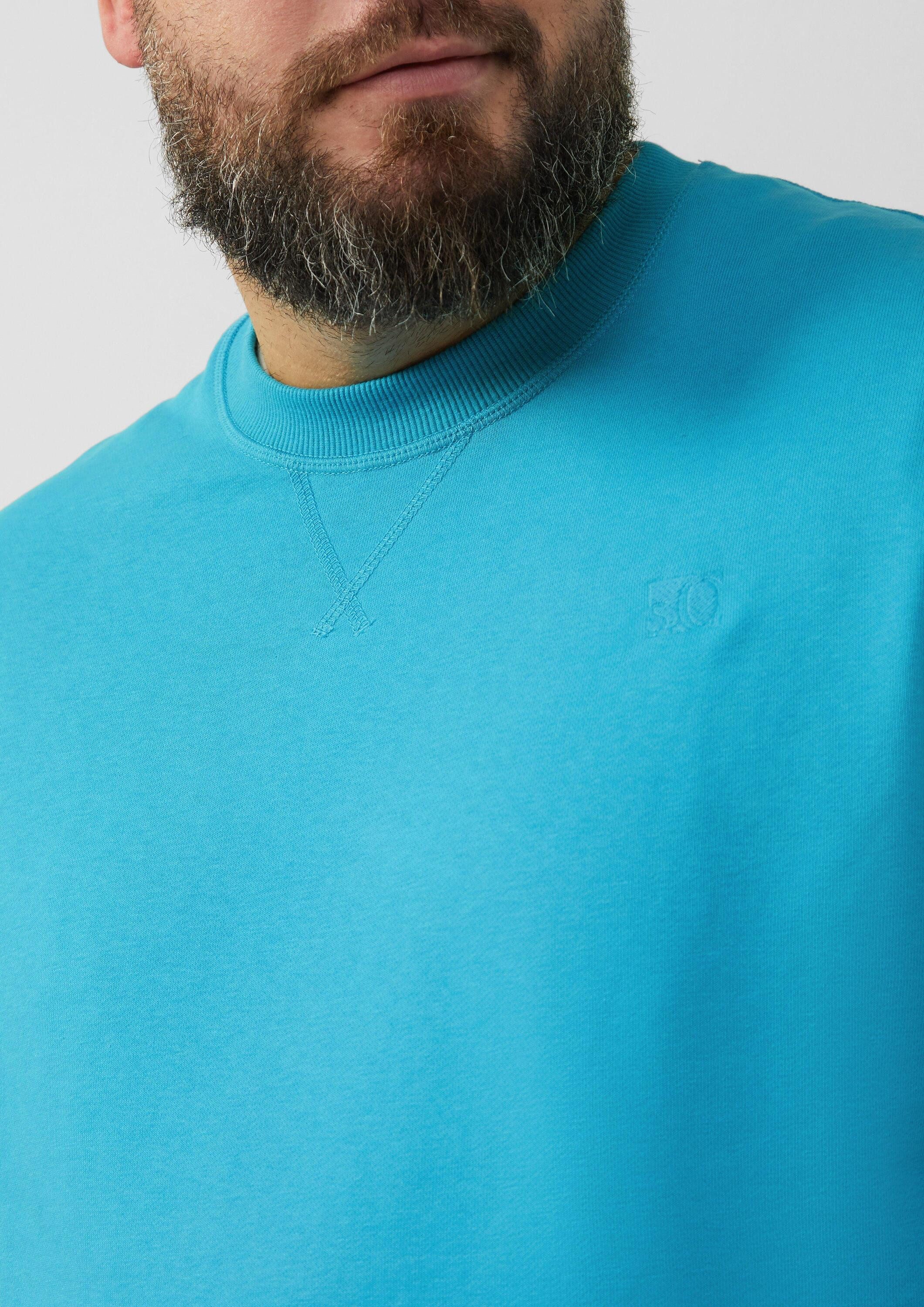 s.Oliver Sweatshirt Sweatshirt Sweatshirt mit Label-Stickerei