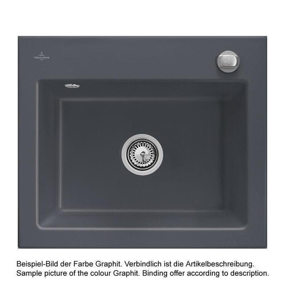Boch 50 cm i4 Siluet Boch Villeroy & Küchenspüle Einbaubecken S Flat, Villeroy & Classicline Graphit 49/49 flächenbündig
