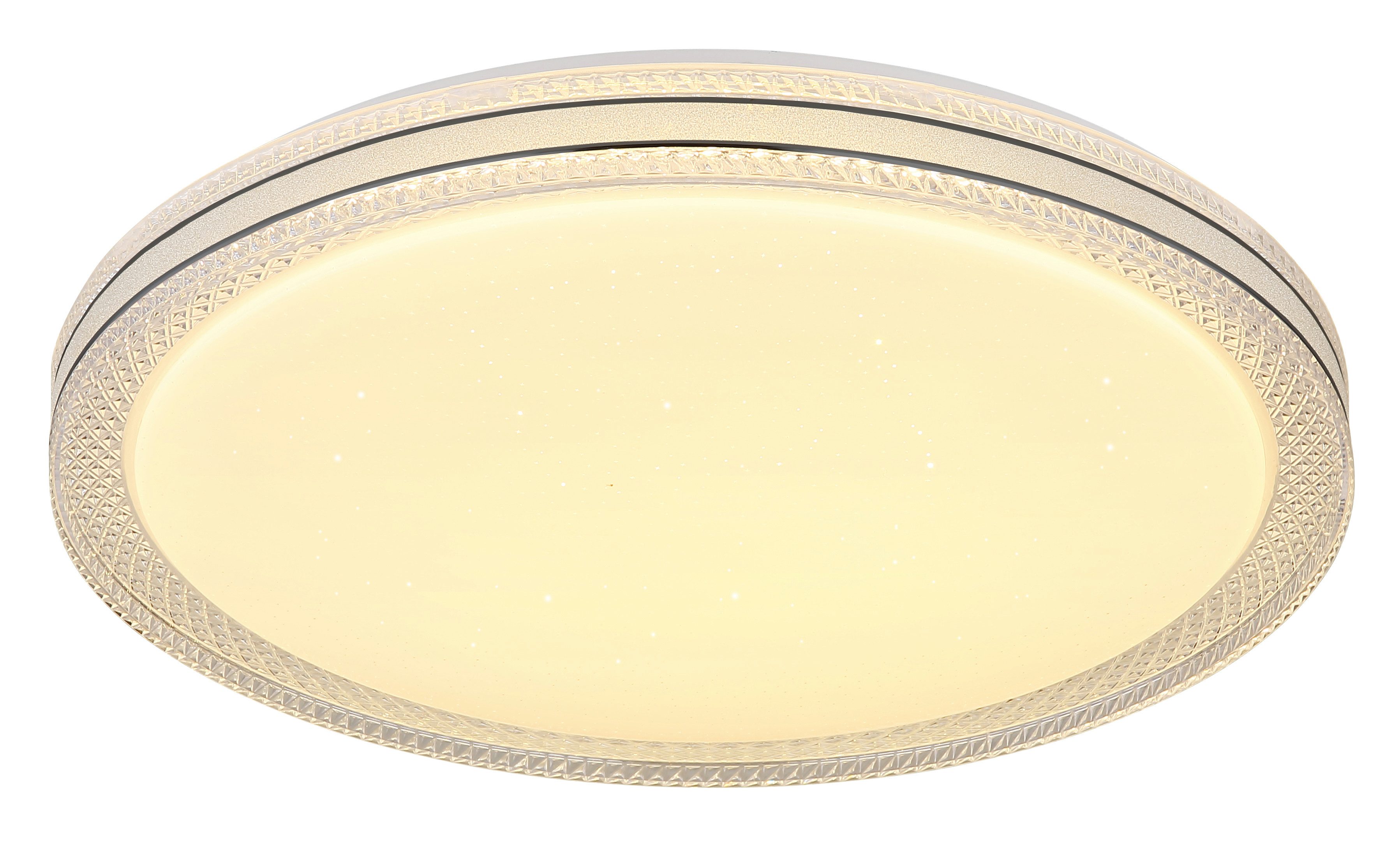 GLOBO LIGHTING LED Deckenleuchte VELENO, LED fest integriert, Warmweiß, Deckenlampe/rund/Wohnzimmer/Schlafzimmer/elegant