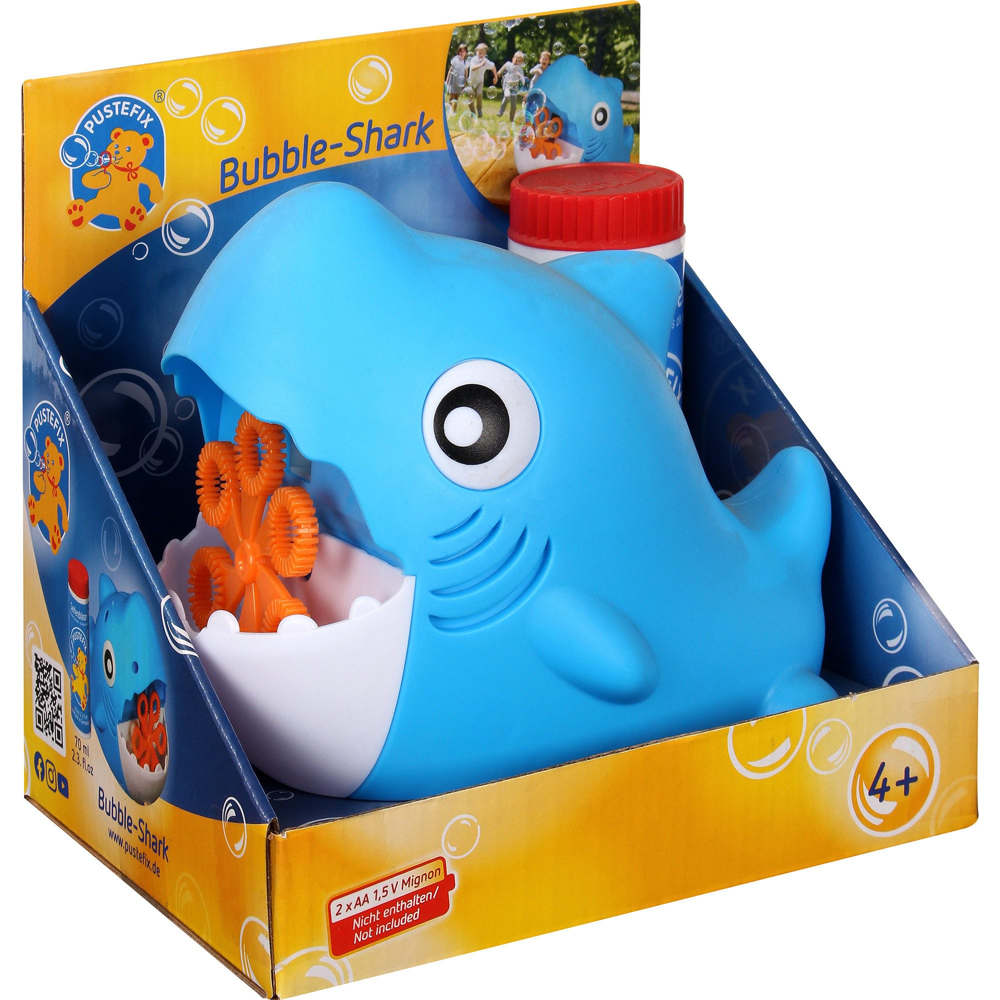 PUSTEFIX Seifenblasenspielzeug Pustefix Mini Seifenblasenmaschine "Hai"