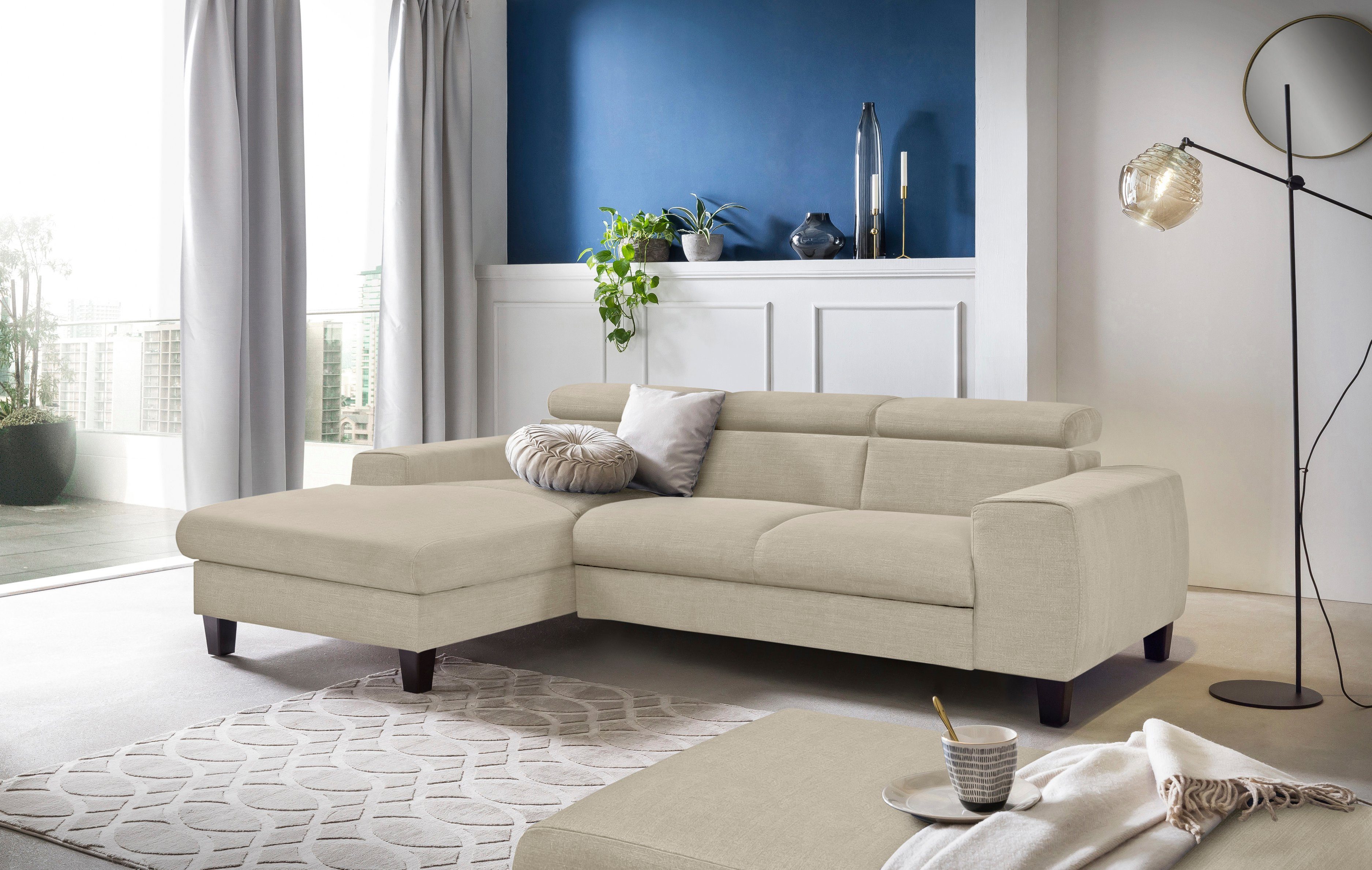 COTTA Ecksofa Morven L-Form mit Kopfteilverstellung, günstig online kaufen