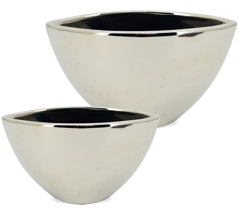 matches21 HOME & HOBBY Blumentopf Topf Pflanzgefäß Pflanztopf Blumentopf silber 21x10x11,5 cm (1 St)