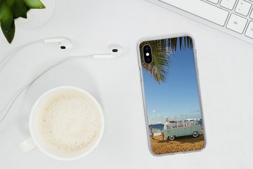 MuchoWow Handyhülle Strand - Bus - Surfen, Handyhülle Apple iPhone X/10, Smartphone-Bumper, Print, Handy