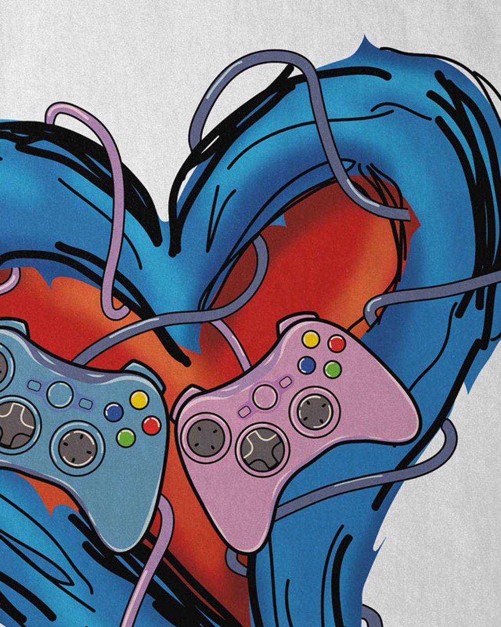 style3 T-Shirt Gamer Love videospiel partnerschaft günstig online kaufen