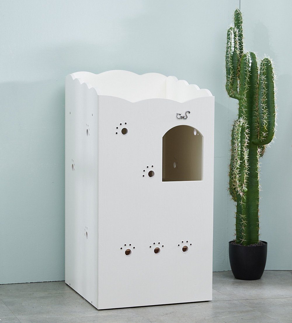 CatS Design Katzentoilette CatS Design Katzenklo hochwertig Holz Katzentoilet, 48,8 x 54 x 96,5 cm--hochwertig solider holz-edel Designmöbel-Extreme starke Konstruktion-katzenklo