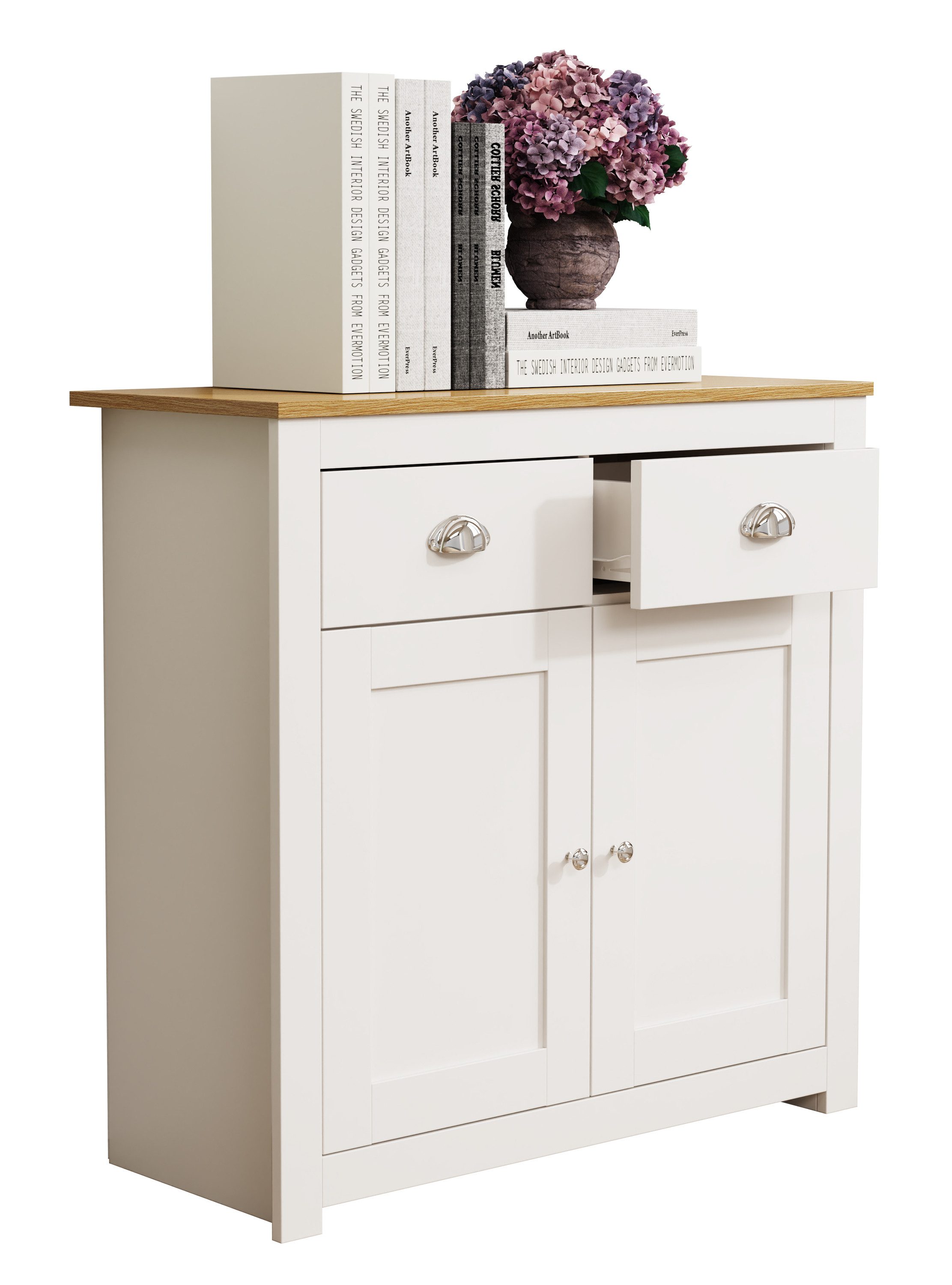 VCM Kommode Holz Kommode Sideboard Schublade BalusaL