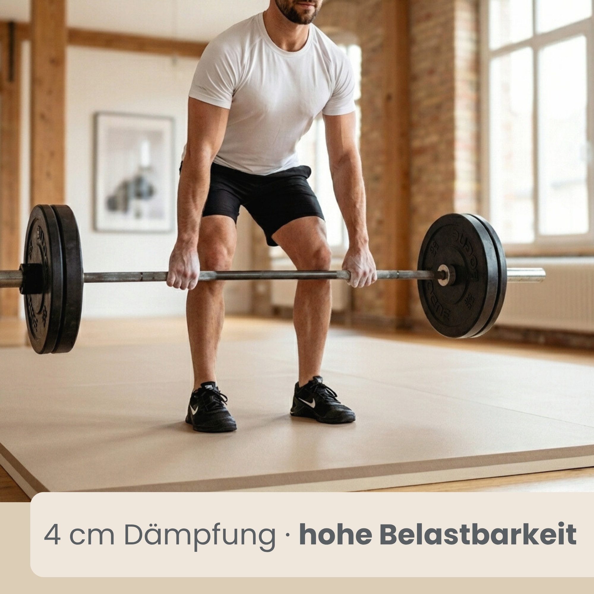 eyepower Kampfsportmatte 2er Set: 4cm Kampfsport Bodenschutz für Zuhause - Bodenmatte mit Rand, 90 x 90 x 4 cm EVA Puzzlematte - Dojo Boden - Boxmatte - Karate & Judo