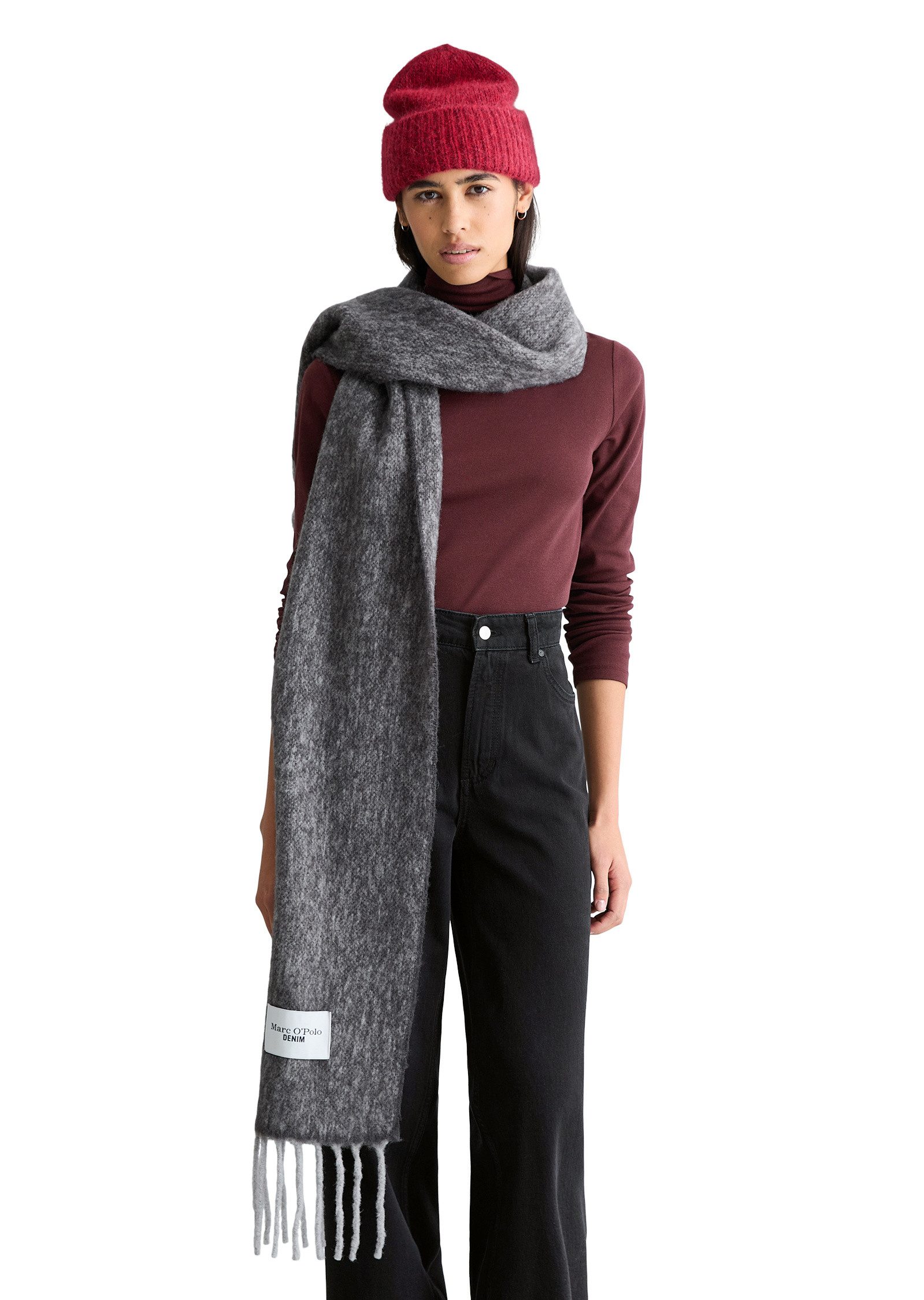Marc O'Polo DENIM Schal aus Schurwolle-Alpakawolle-Mix günstig online kaufen
