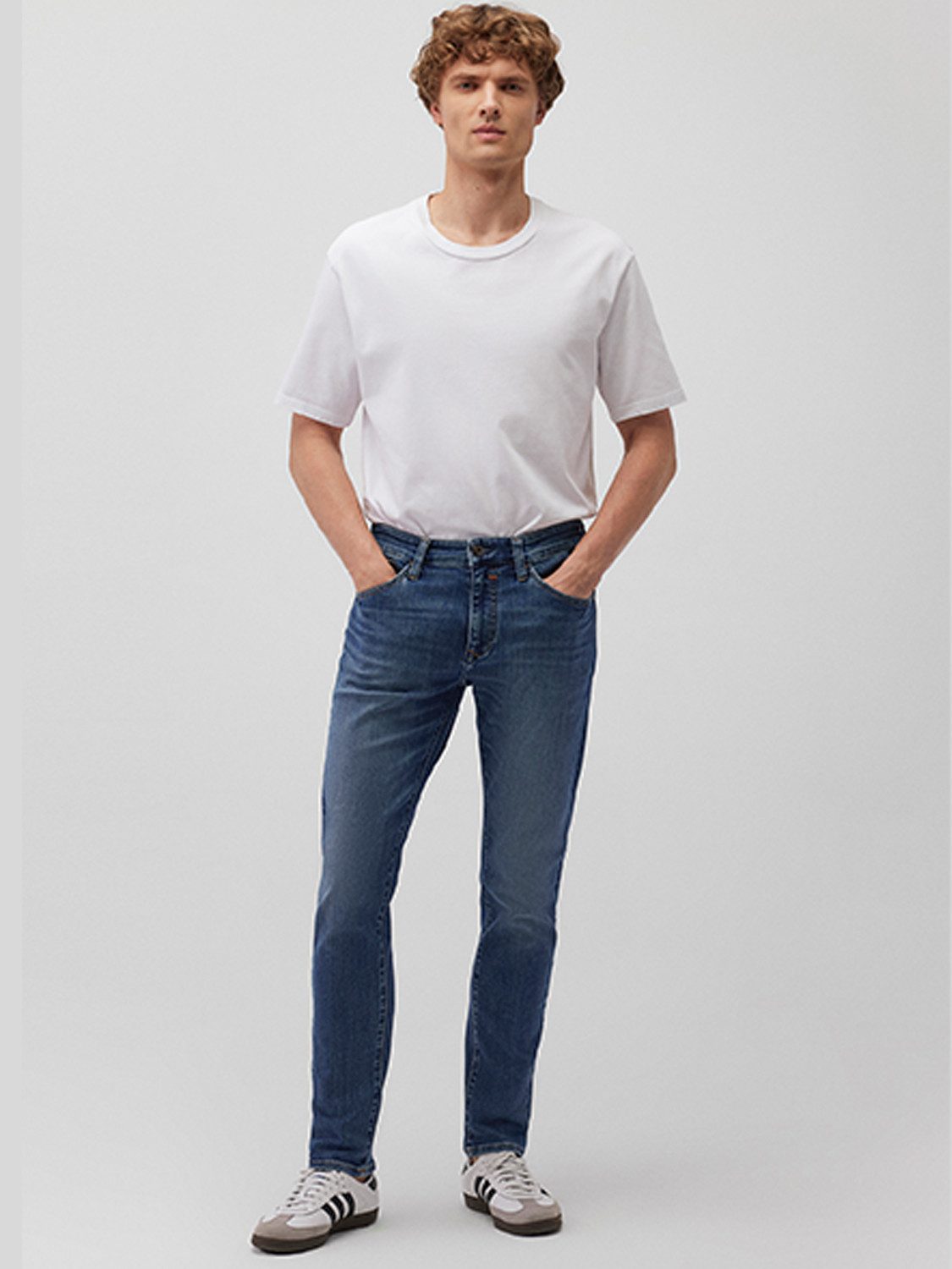 Mavi Slim-fit-Jeans Jeans Skinny Fit Dunkle Waschung 5-Pocket Reißverschlus günstig online kaufen