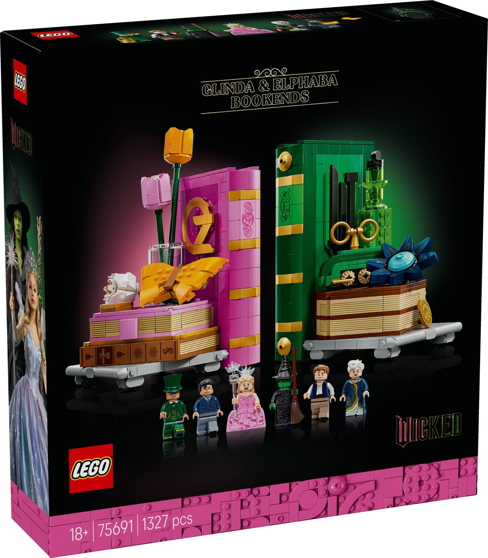 LEGO® Wicked 75691 Glinda und Elphaba Bücherstützen Konstruktionsspielstein günstig online kaufen