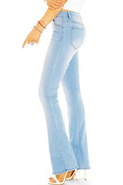 be styled Bootcut-Jeans Medium Waist Bootcut Stretch Jeans Schlag Hosen - Damen - j14i 5-Pocket-Style, mit Stretch-Anteil