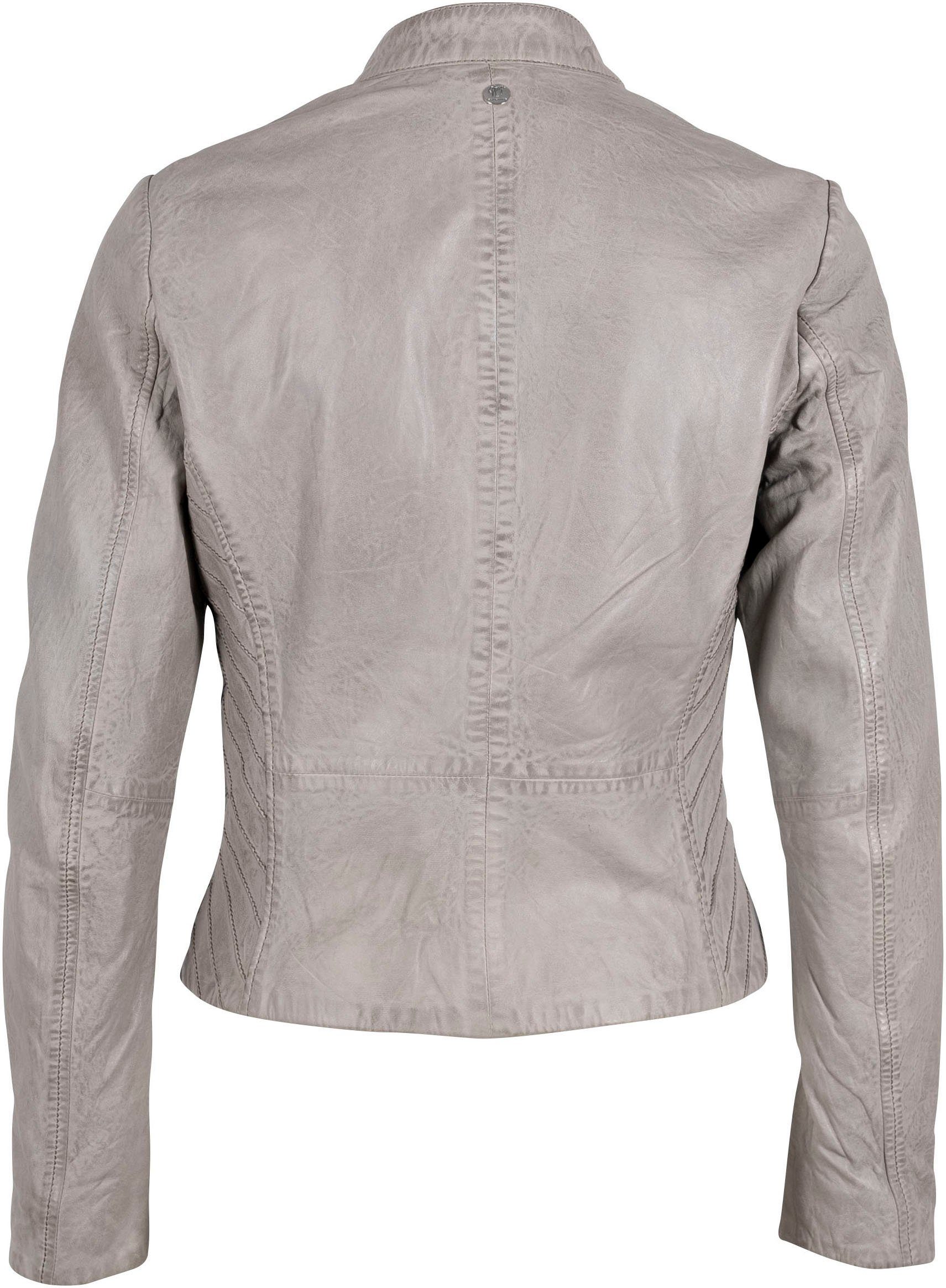 silver grey Gipsy Lederjacke GWCharu