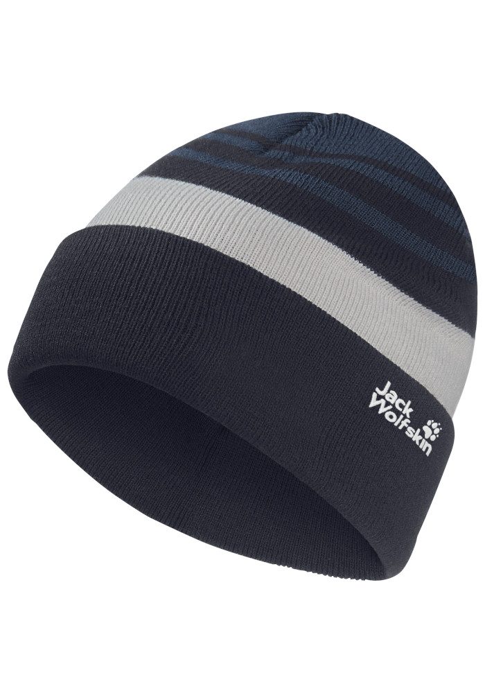 Jack Wolfskin Beanie STRIPY KNIT BEANIE K Kindermütze, warm, gestreift