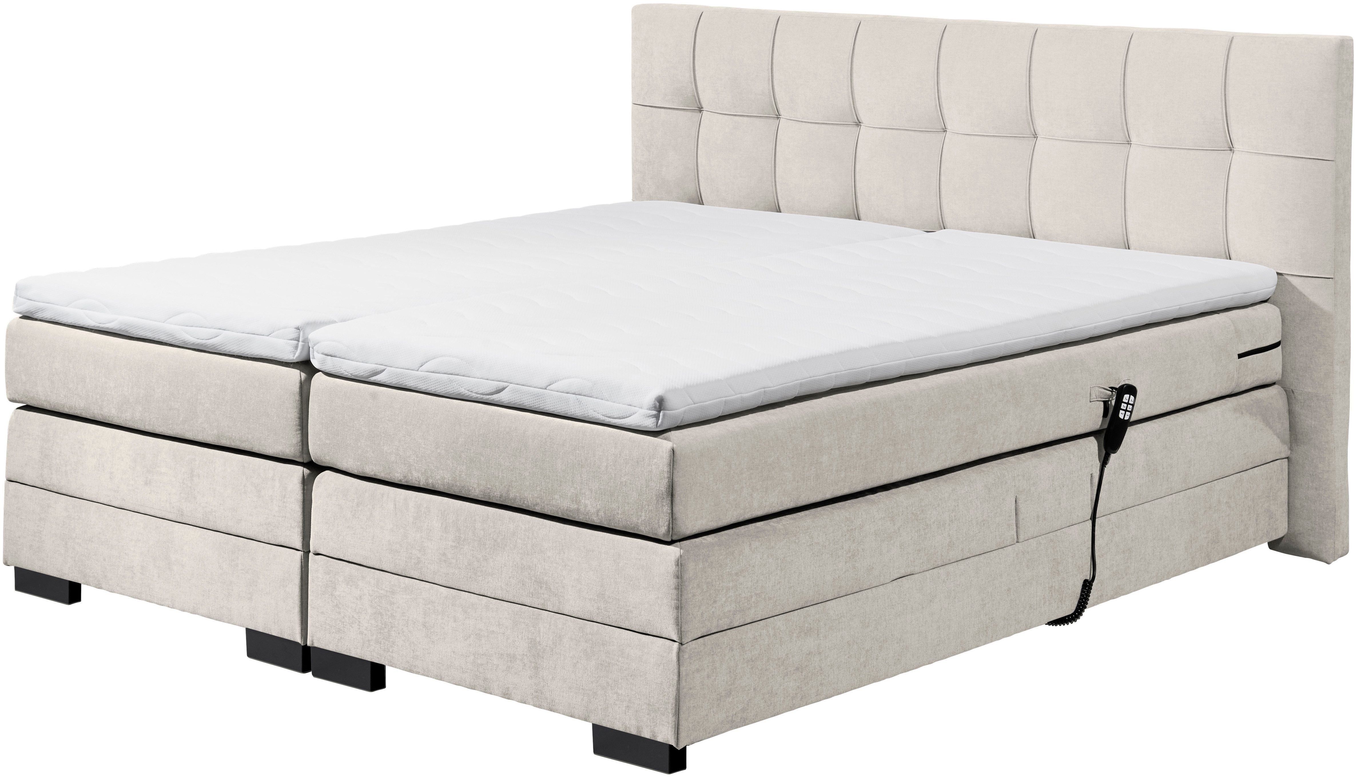 ED EXCITING DESIGN Boxspringbett Talena, inkl. Motor und Topper