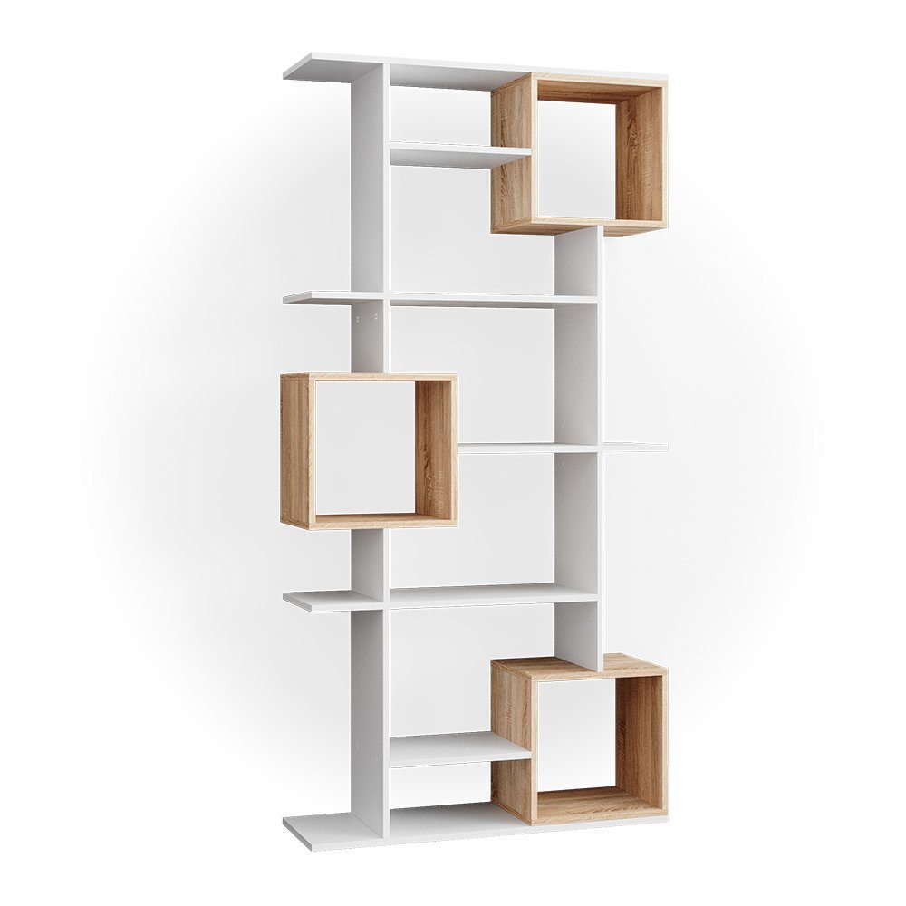 Vicco Raumteiler Cube, Weiß/Sonoma, 92 x 187.7 cm Weiß | Sonoma