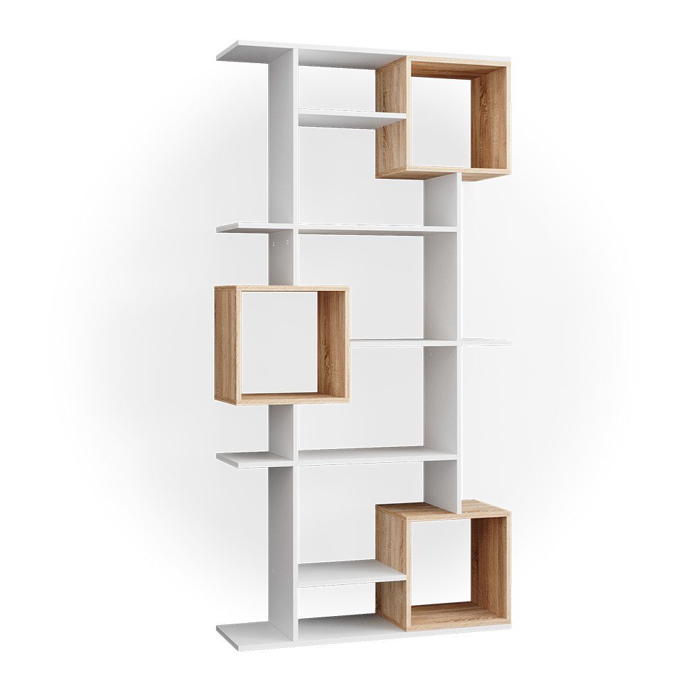 Vicco Raumteiler Cube, Weiß/Sonoma, 92 x günstig online kaufen