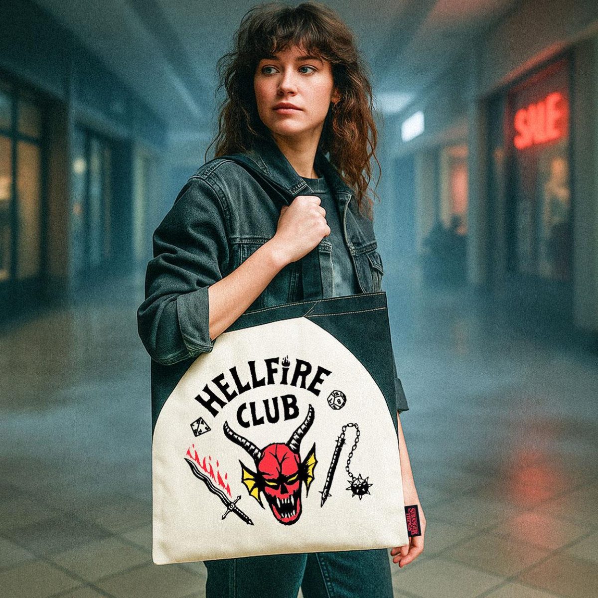 Stranger things Shopper Stranger Things Einkaufstasche Stofftasche 36x39 cm Tragetasche