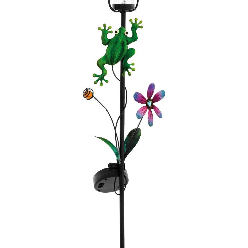 EGLO LED Solarleuchte, Leuchte LED Außen verbaut, Beet Mini-Vase fest LED-Leuchtmittel Garten Solar Steck Stecker