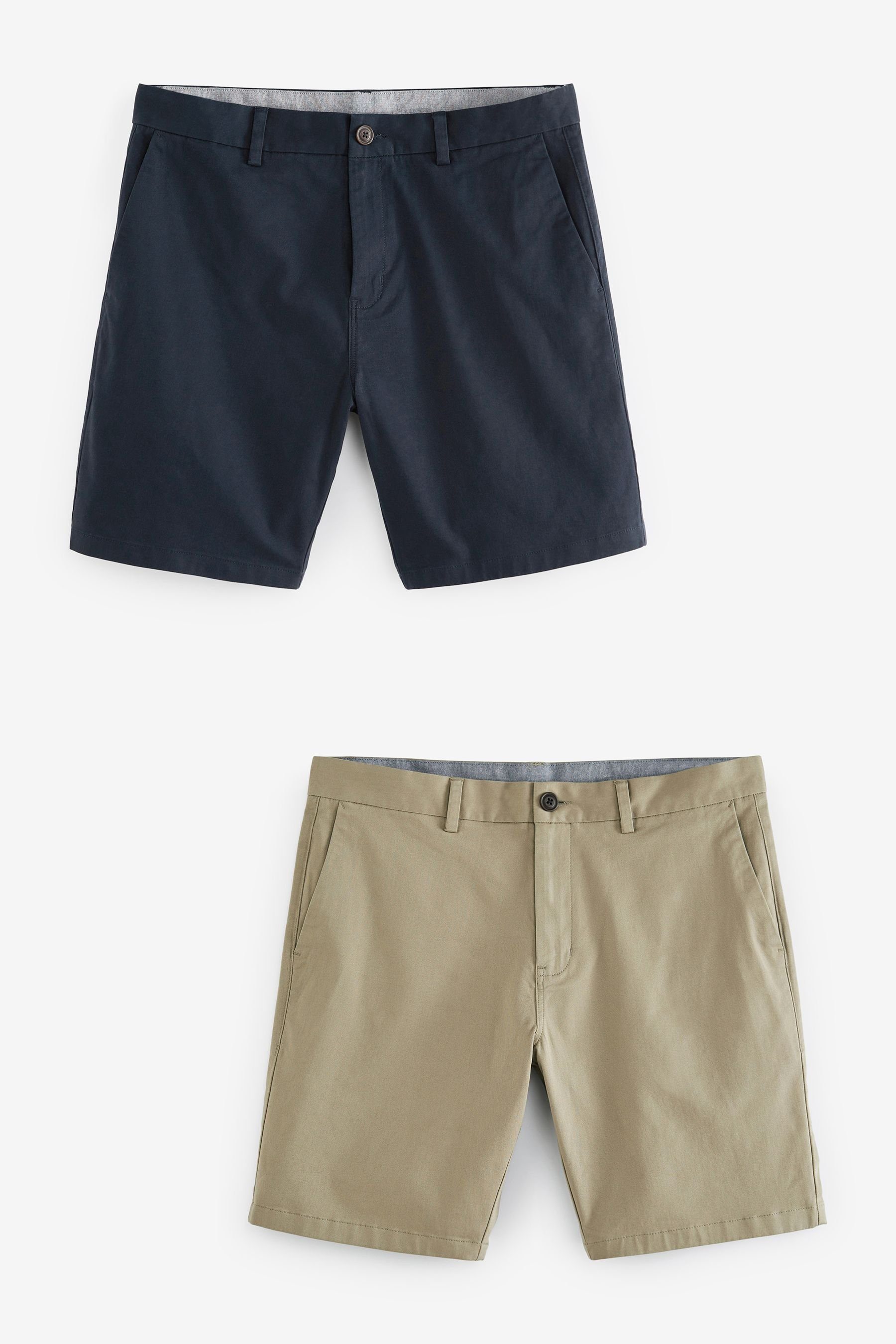 Chinoshorts Stretch-Chinoshorts, 2er-Pack - Straight Fit