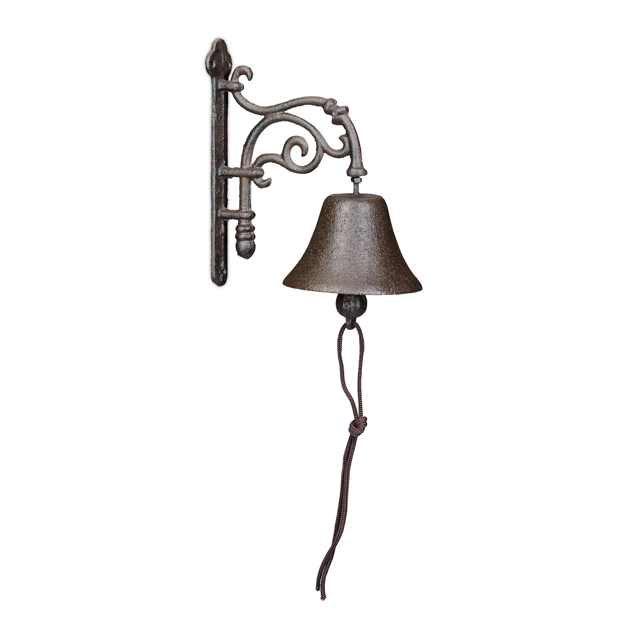 relaxdays Wanddekoobjekt Gusseisen Türglocke günstig online kaufen