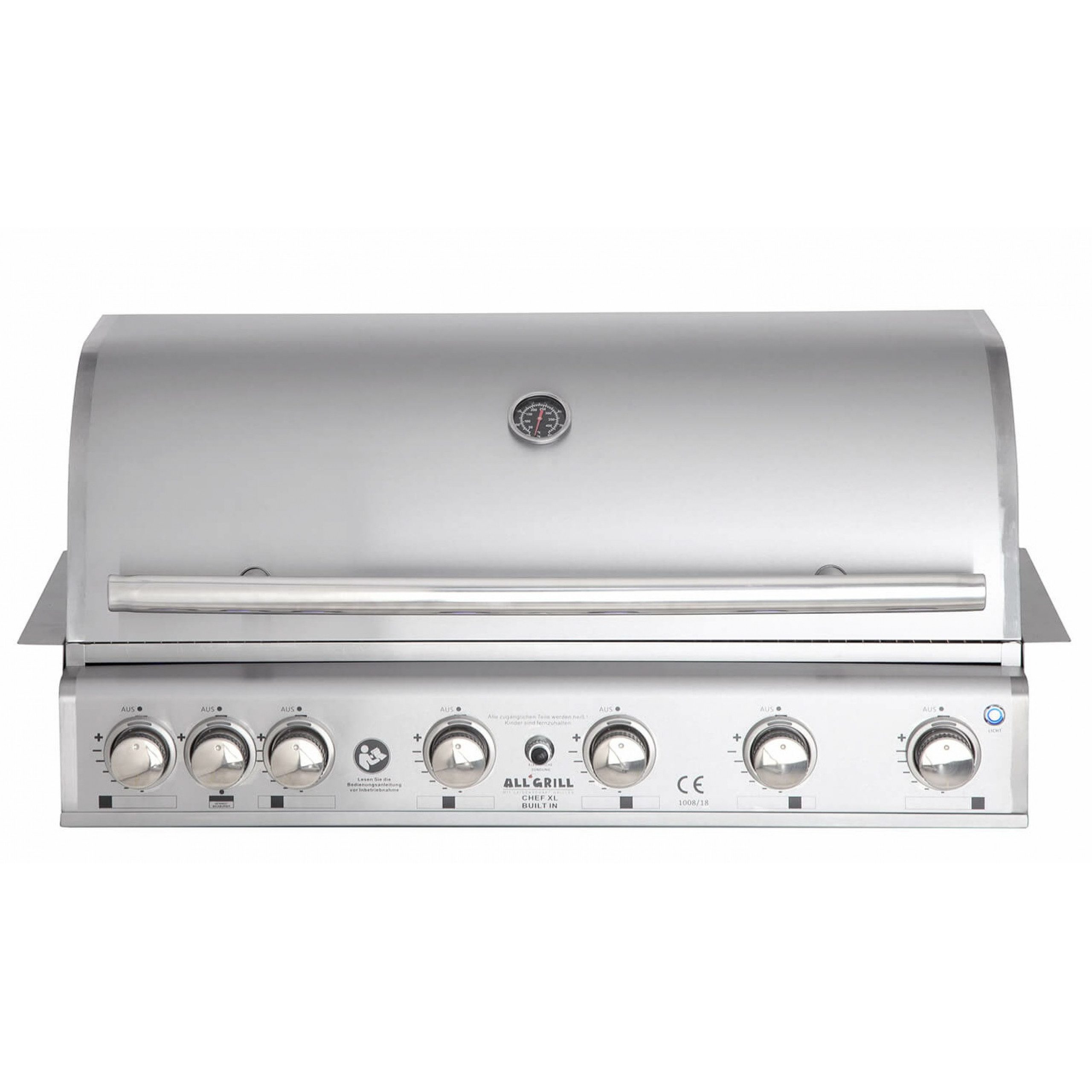All Grill Gasgrill ALLGRILL Einbau-Gasgrill CHEF XL Edelstahl Built-In Air System, 6