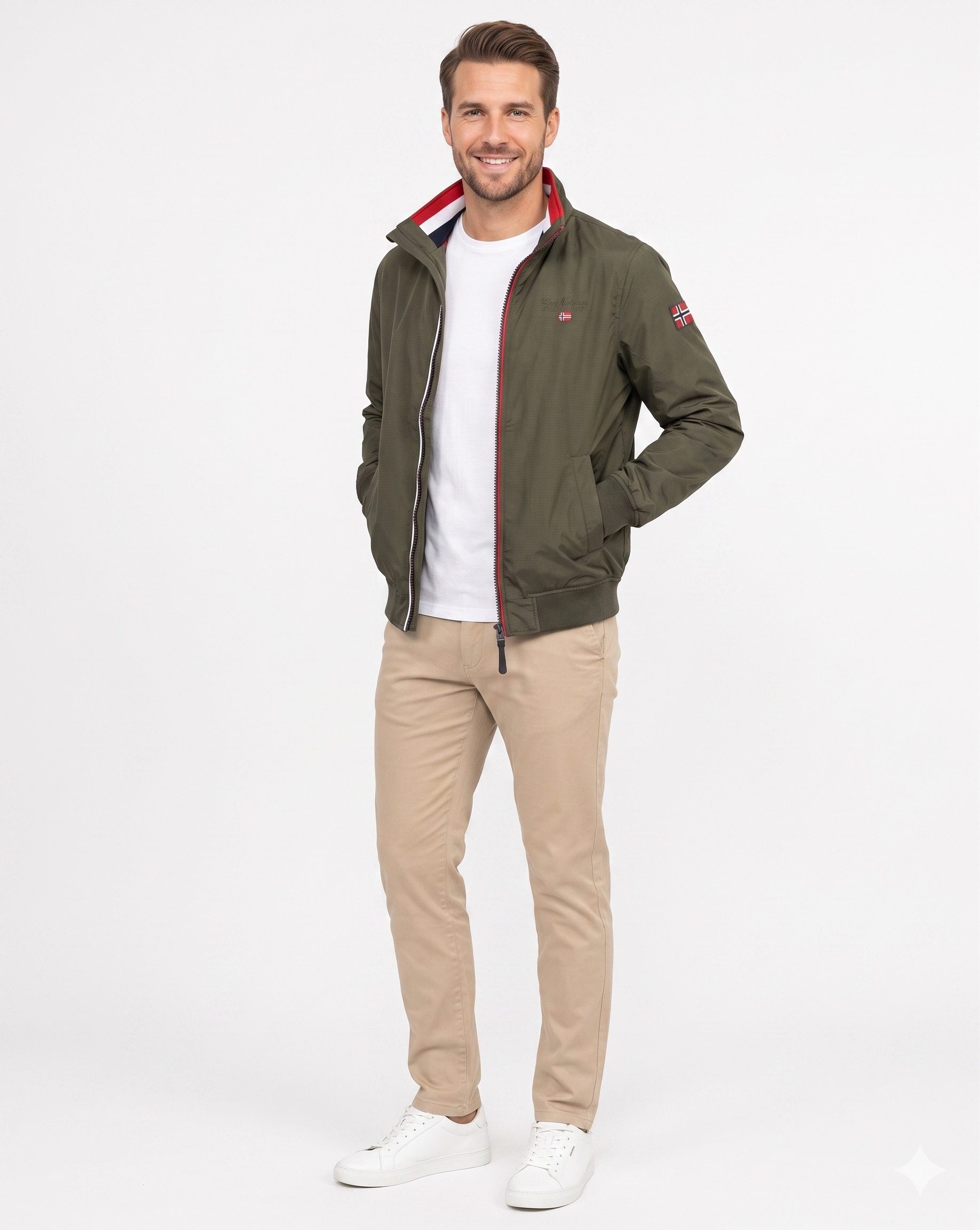 Geographical Norway Steppjacke Herren Leichte Übergangsjacke, Windbreaker Blouson für Herbst Freizeit