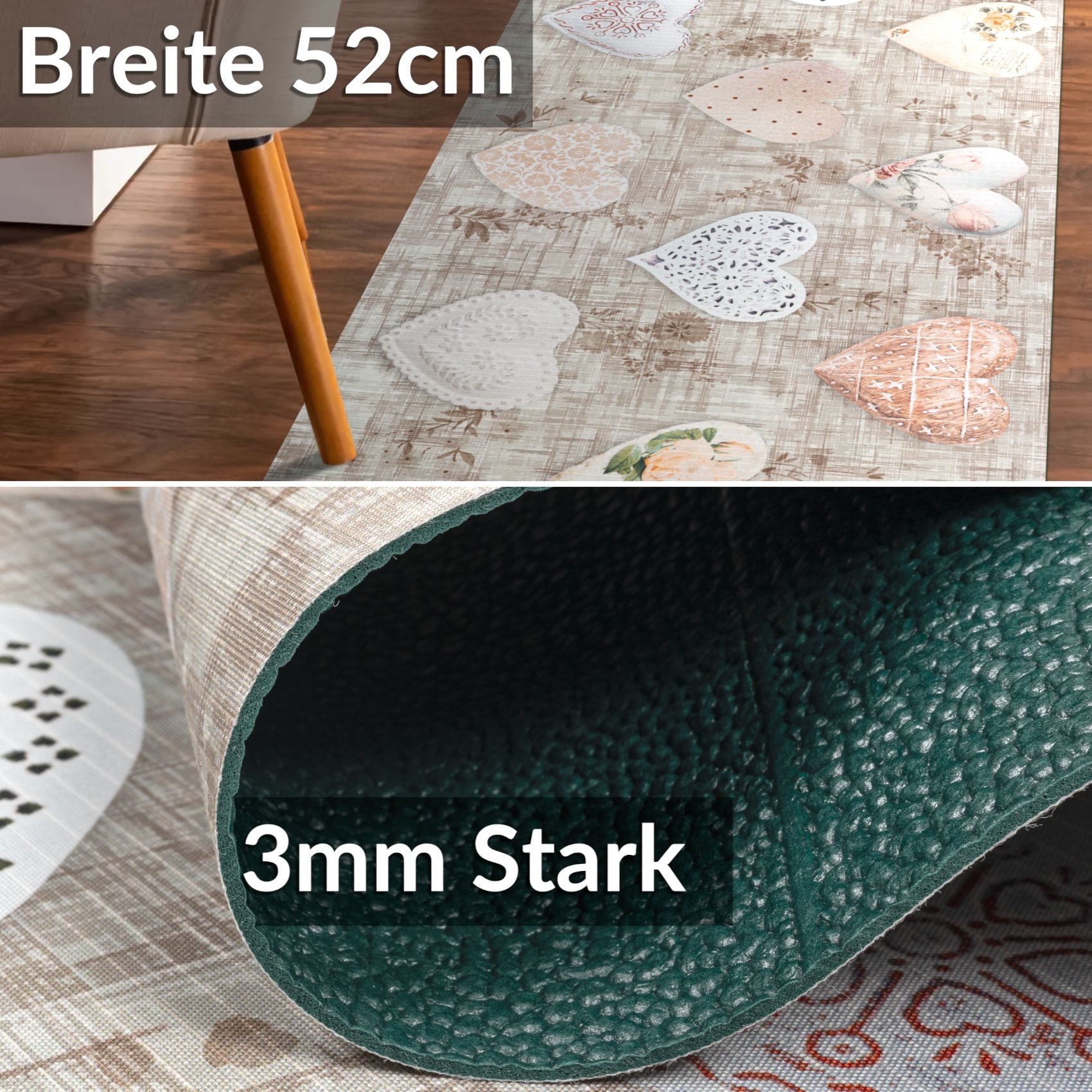 ANRO Küchenläufer RANNA Bodenmatte Flurläufer Teppichläufer Küchenteppich, günstig online kaufen