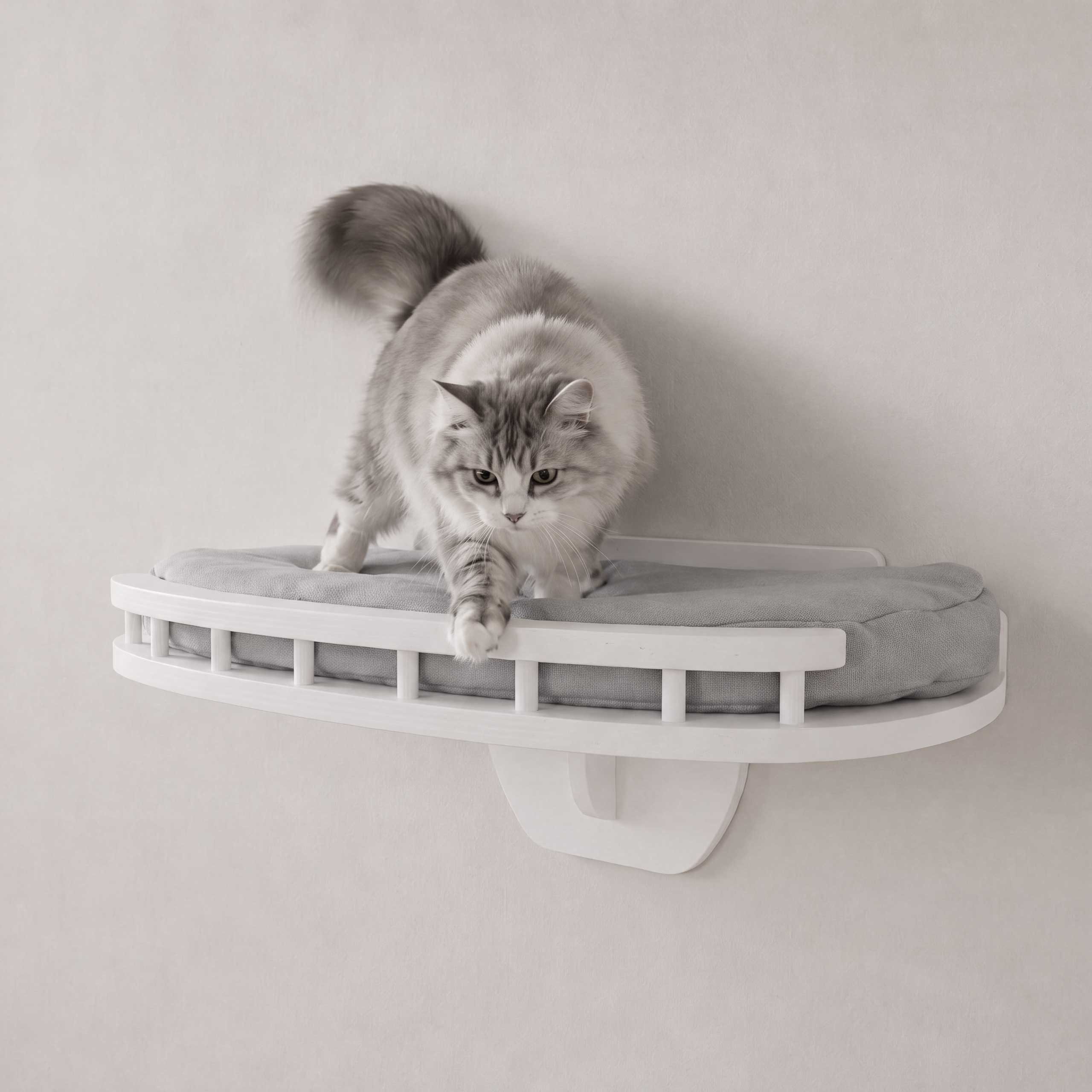 MCW Katzen-Wandregal MCW-Q55, Weiches Kissen, platzsparende Wandmontage, robuste Konstruktion von MCW