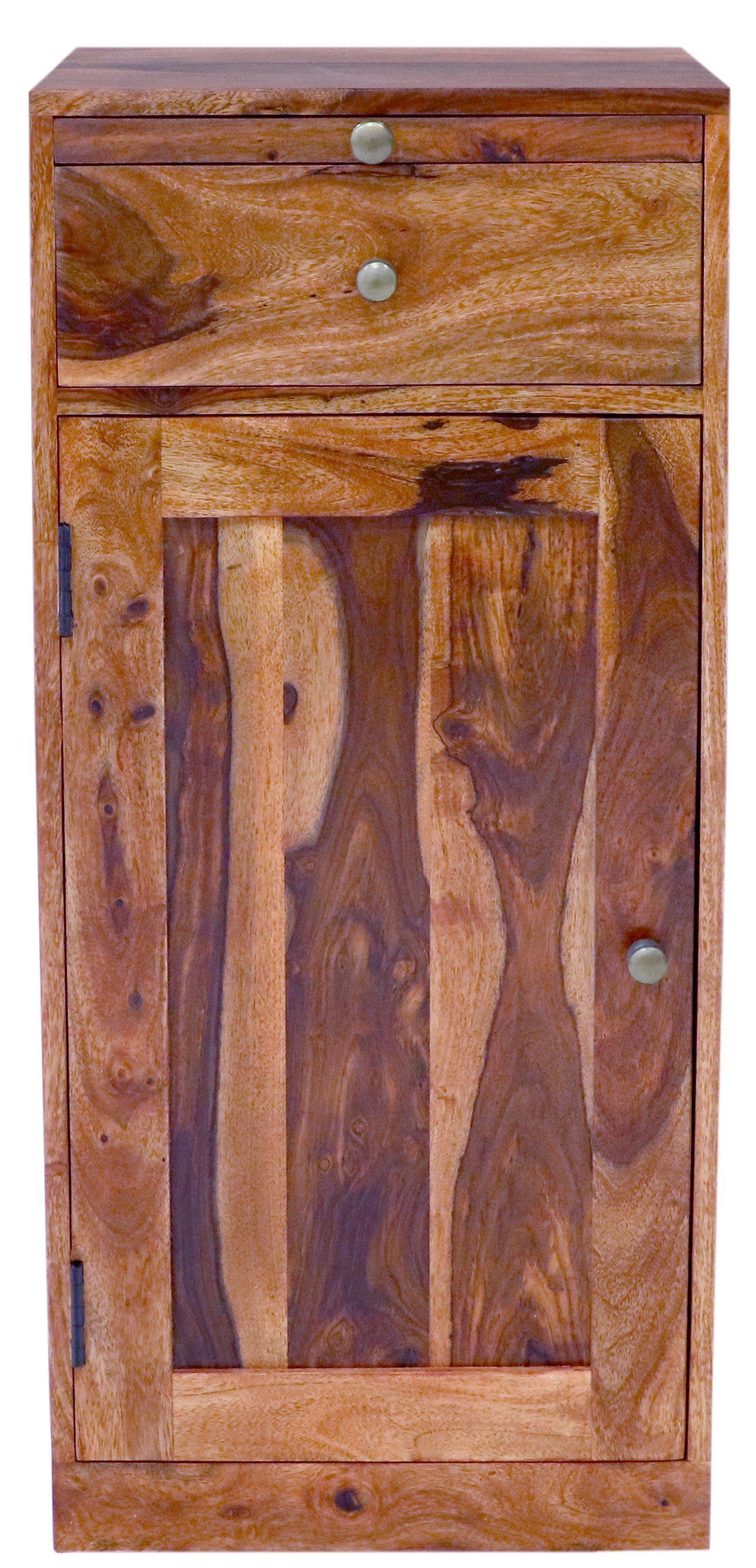 Indischesmoebelhausde Barschrank Barschrank 40x90x35 aus indischem Sheesham-Massivholz