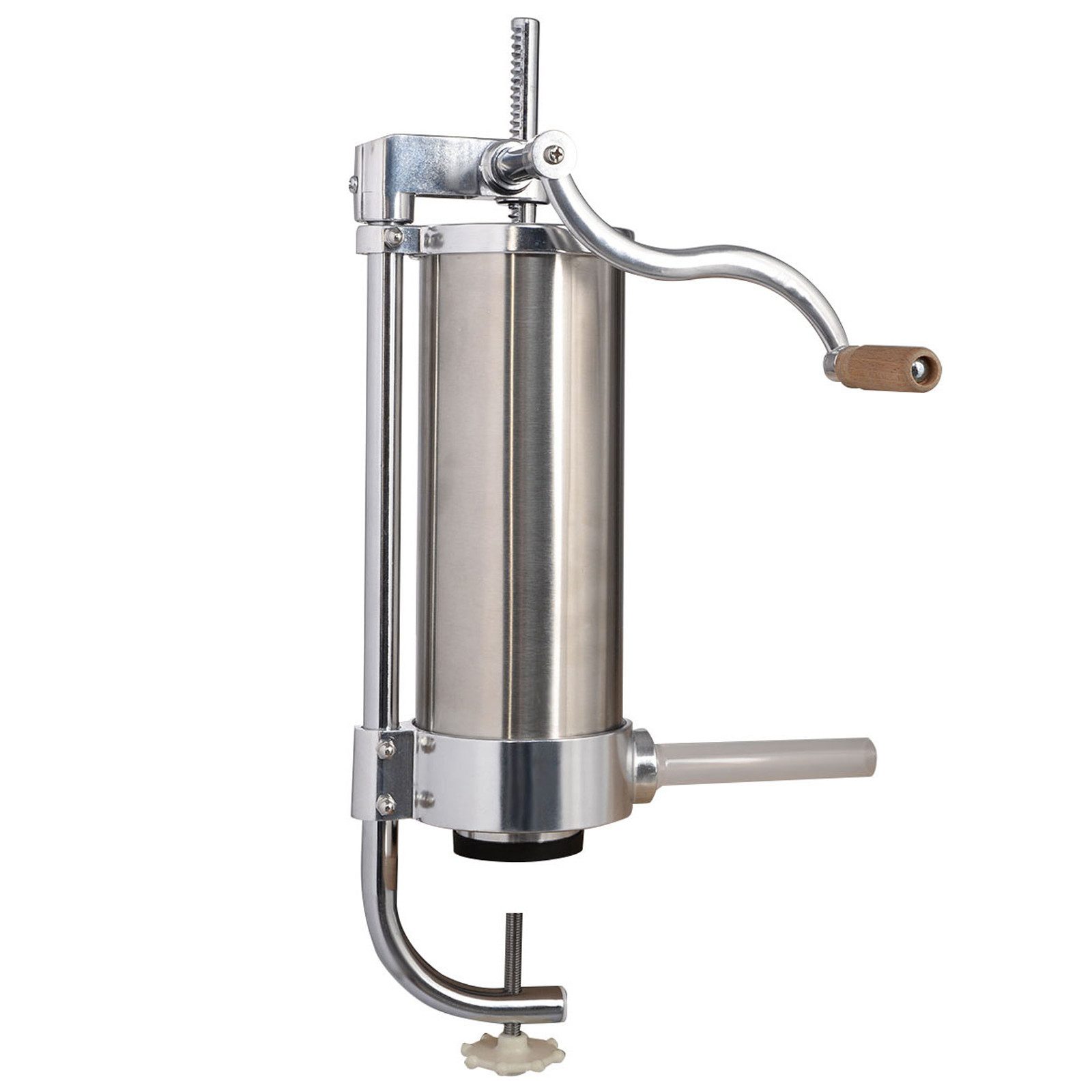 COSTWAY Wurstfüllaufsatz, 3,6L Wurstfüller, mit Tischklemme, inkl. 4 Füllrohre