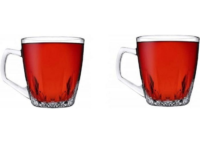 Pasabahce Teeglas 55713 2er-Set Tasse 250cc Becher Saphirbecher Tasse Kaffee Tee Trinkgläser