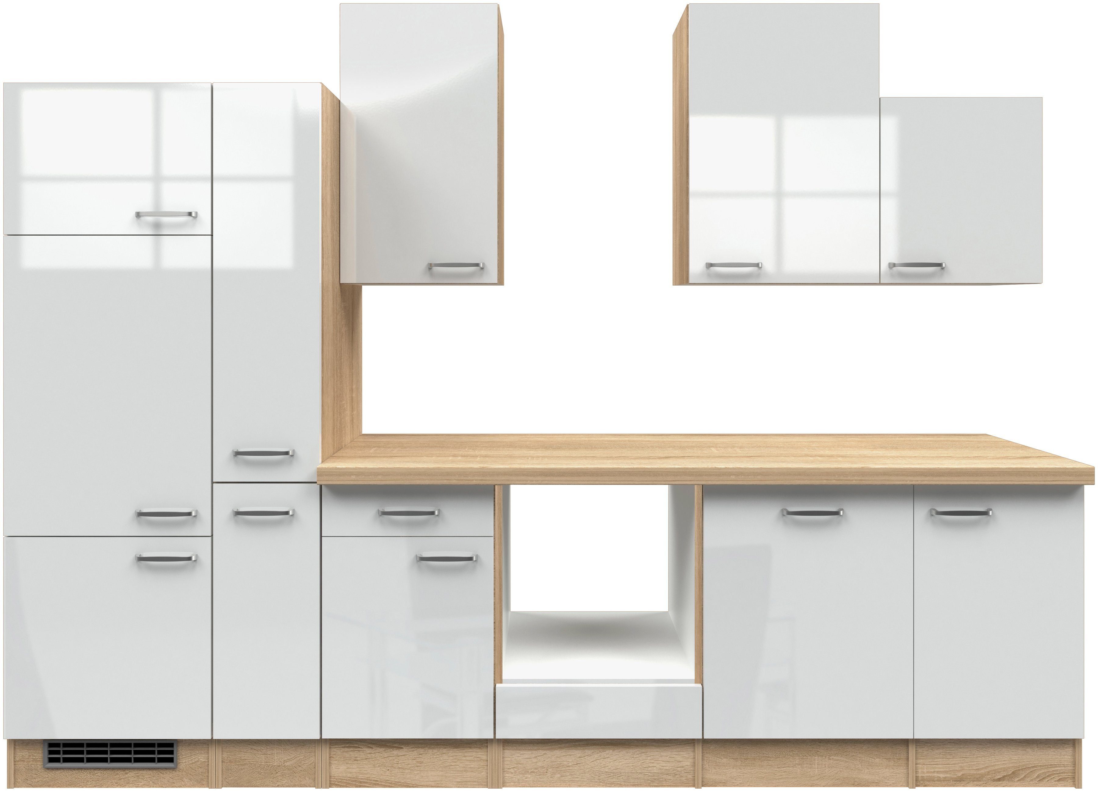 Flex-Well Кухниzeile Florenz, ohne E-Geräte, Gesamtbreite 310 cm