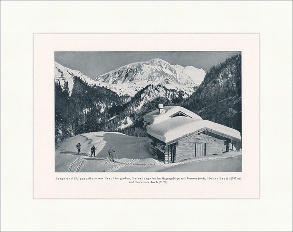 Kunstdruck Priesbergalm im Hagengebirge Jennerhoch Hohes Brett Torrener F_Vintage